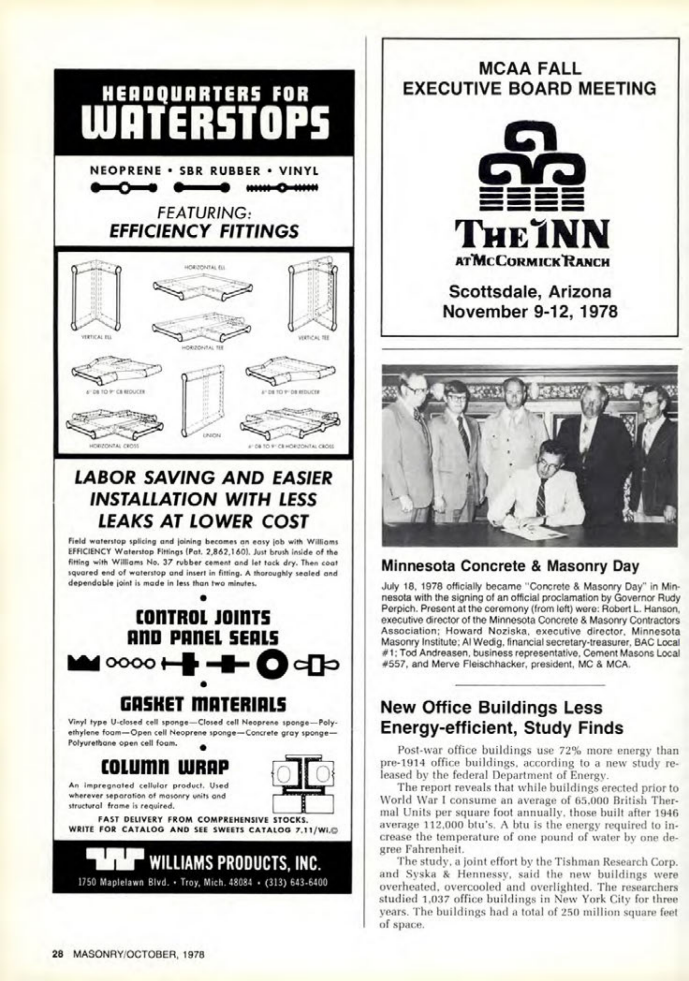 Masonry Magazine October 1978 Page. 28