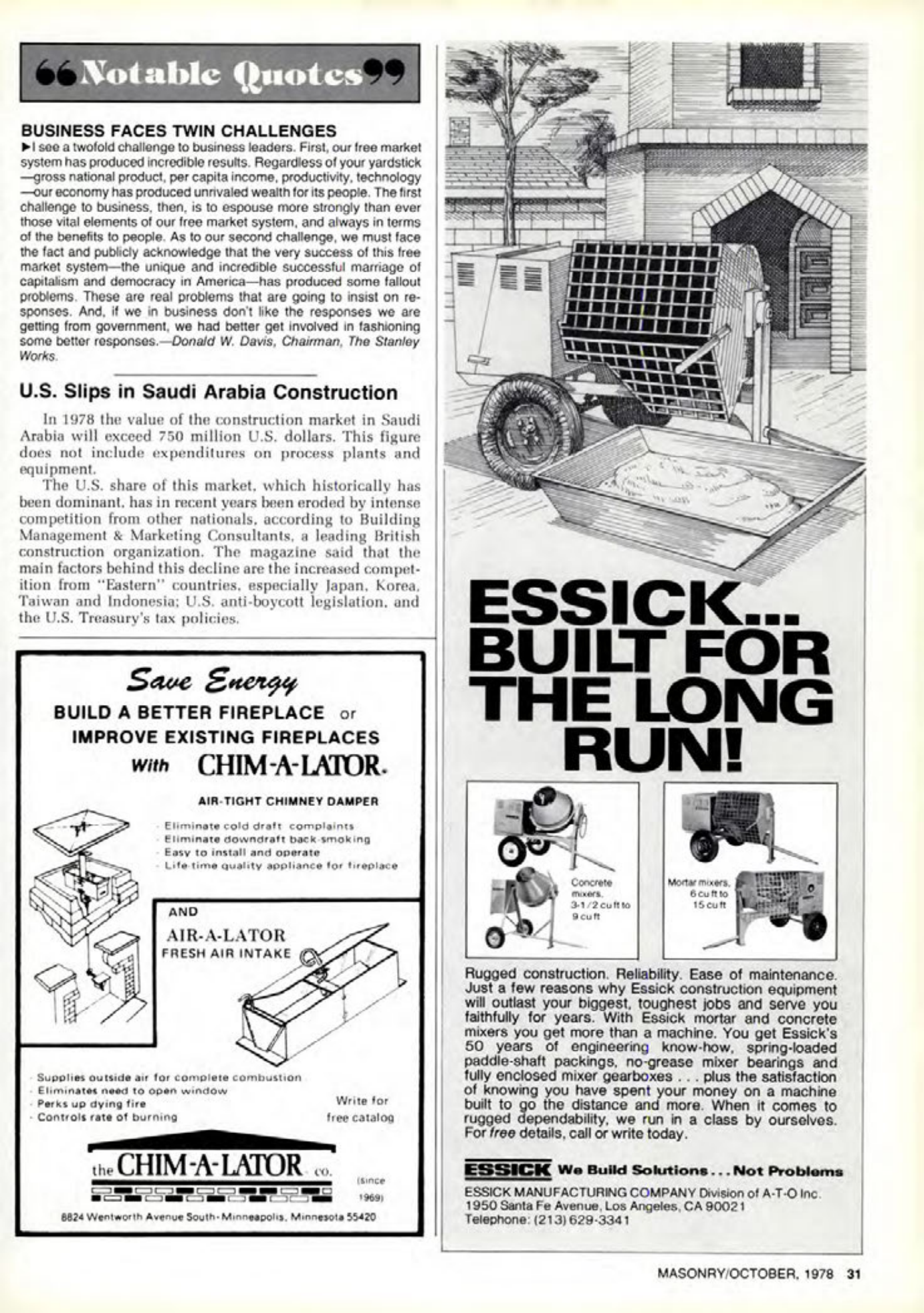 Masonry Magazine October 1978 Page. 31