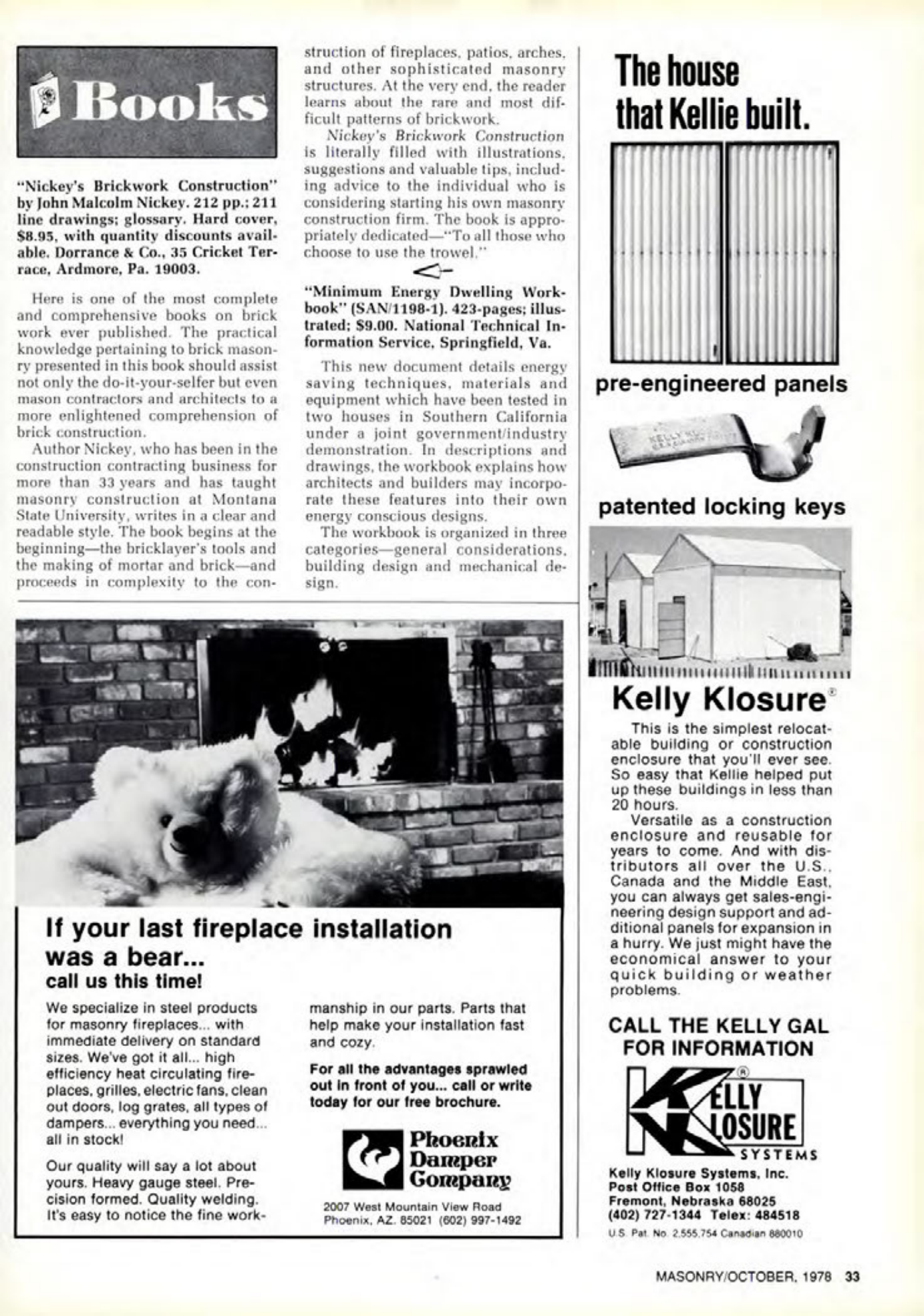 Masonry Magazine October 1978 Page. 33