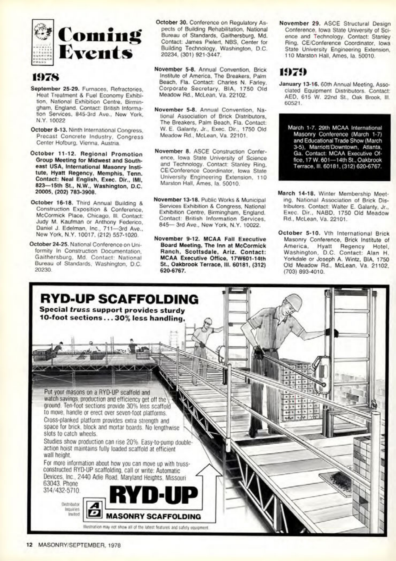 Masonry Magazine September 1978 Page. 12