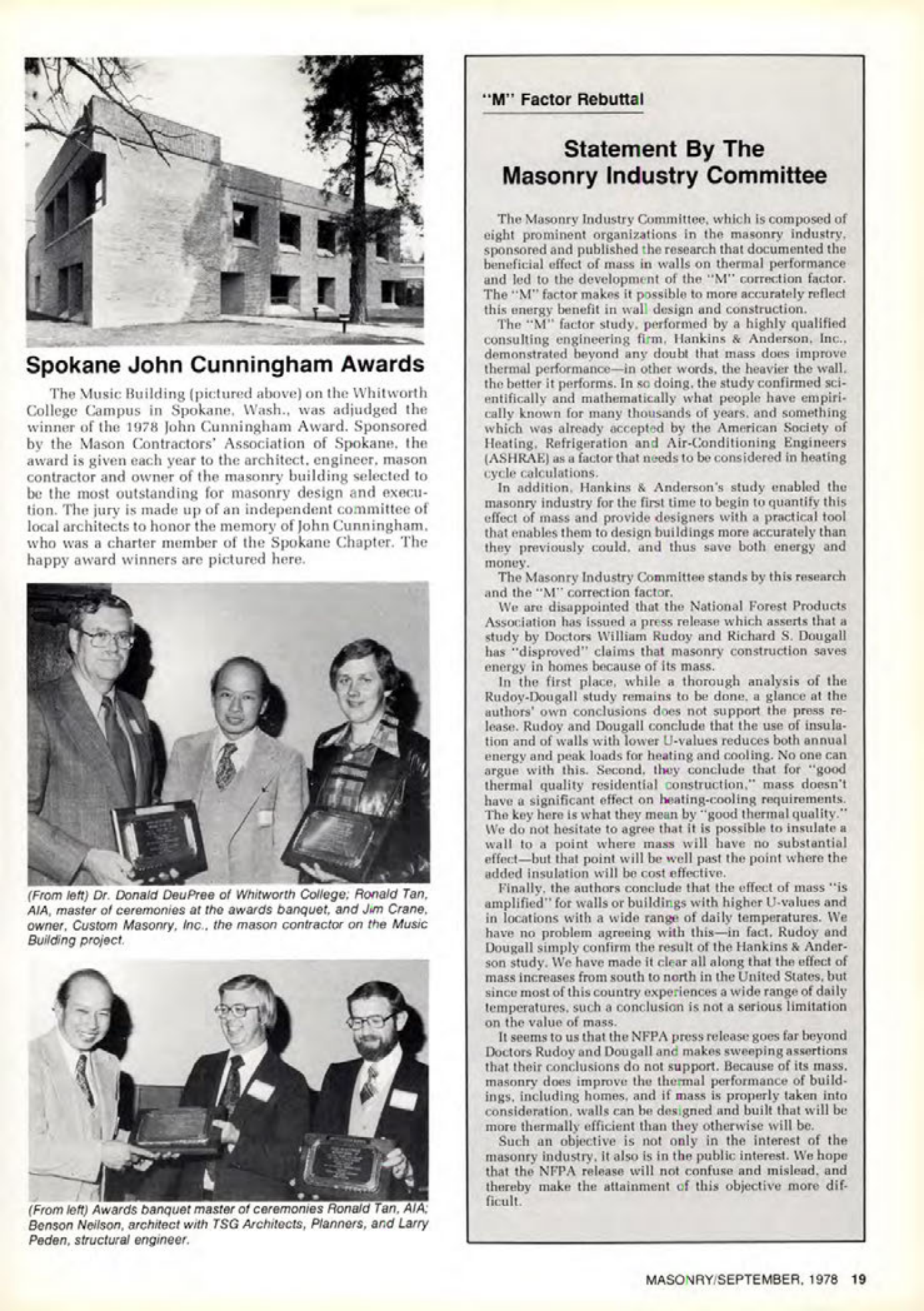 Masonry Magazine September 1978 Page. 19