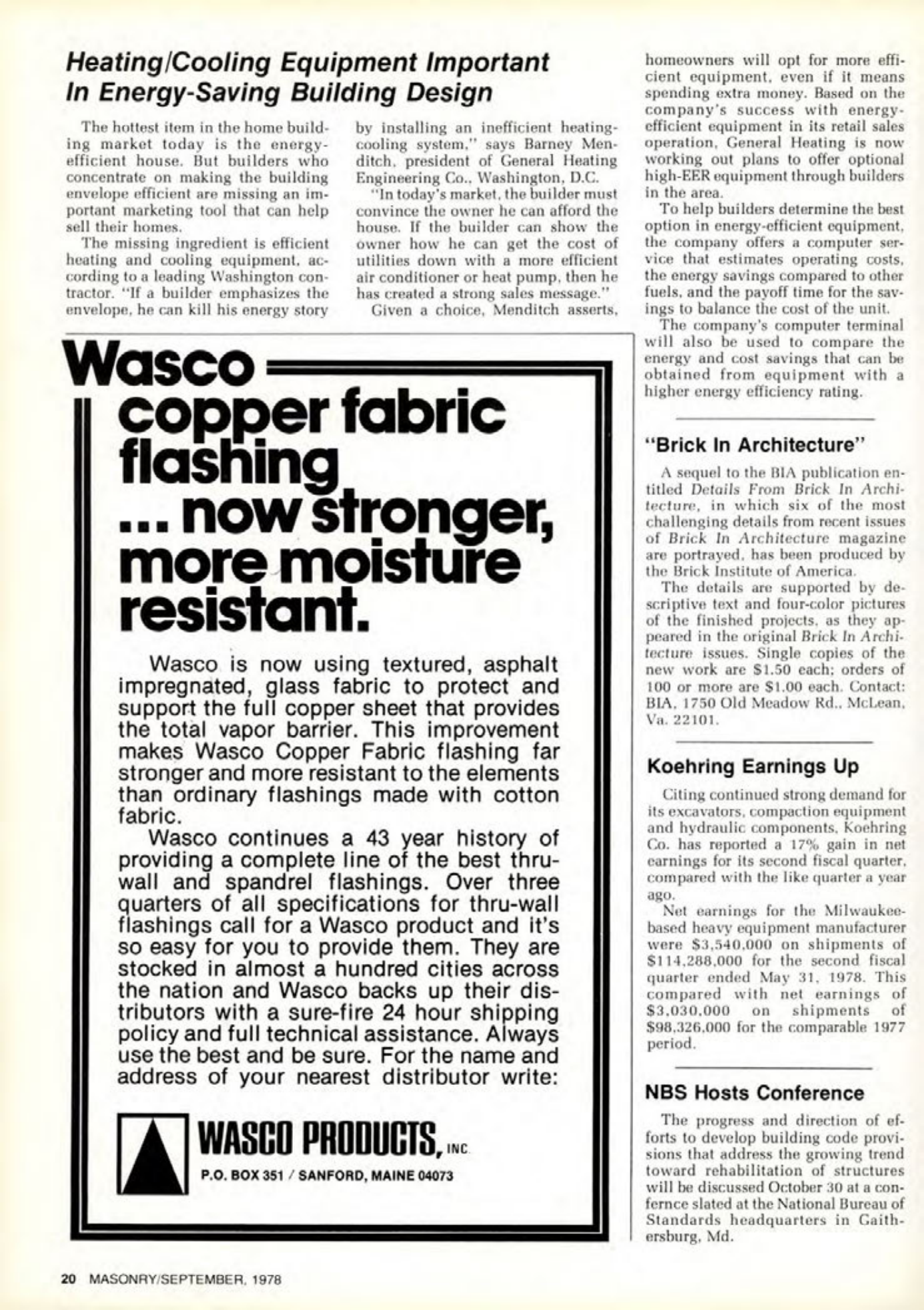 Masonry Magazine September 1978 Page. 20