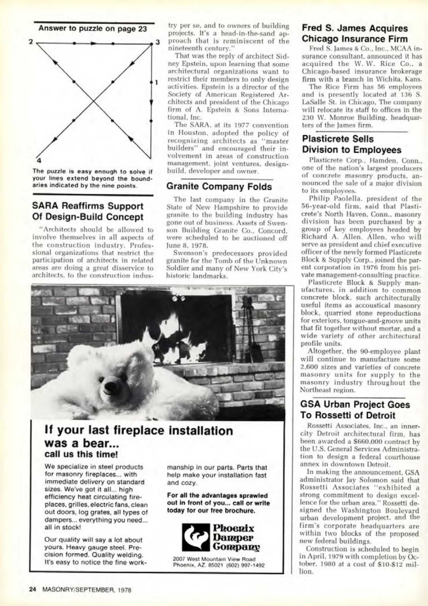 Masonry Magazine September 1978 Page. 24