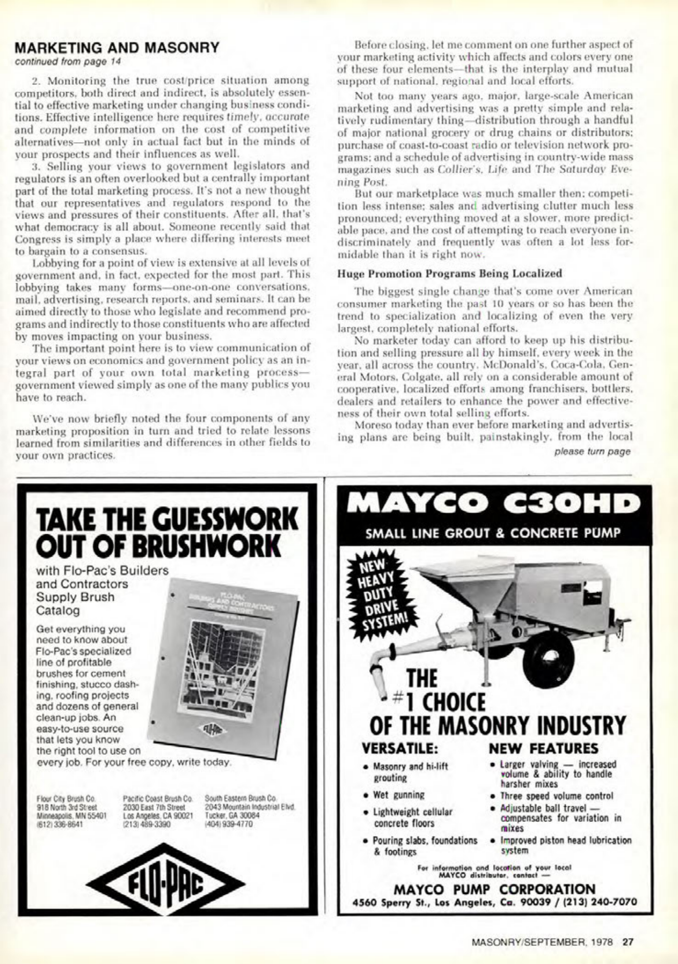 Masonry Magazine September 1978 Page. 27