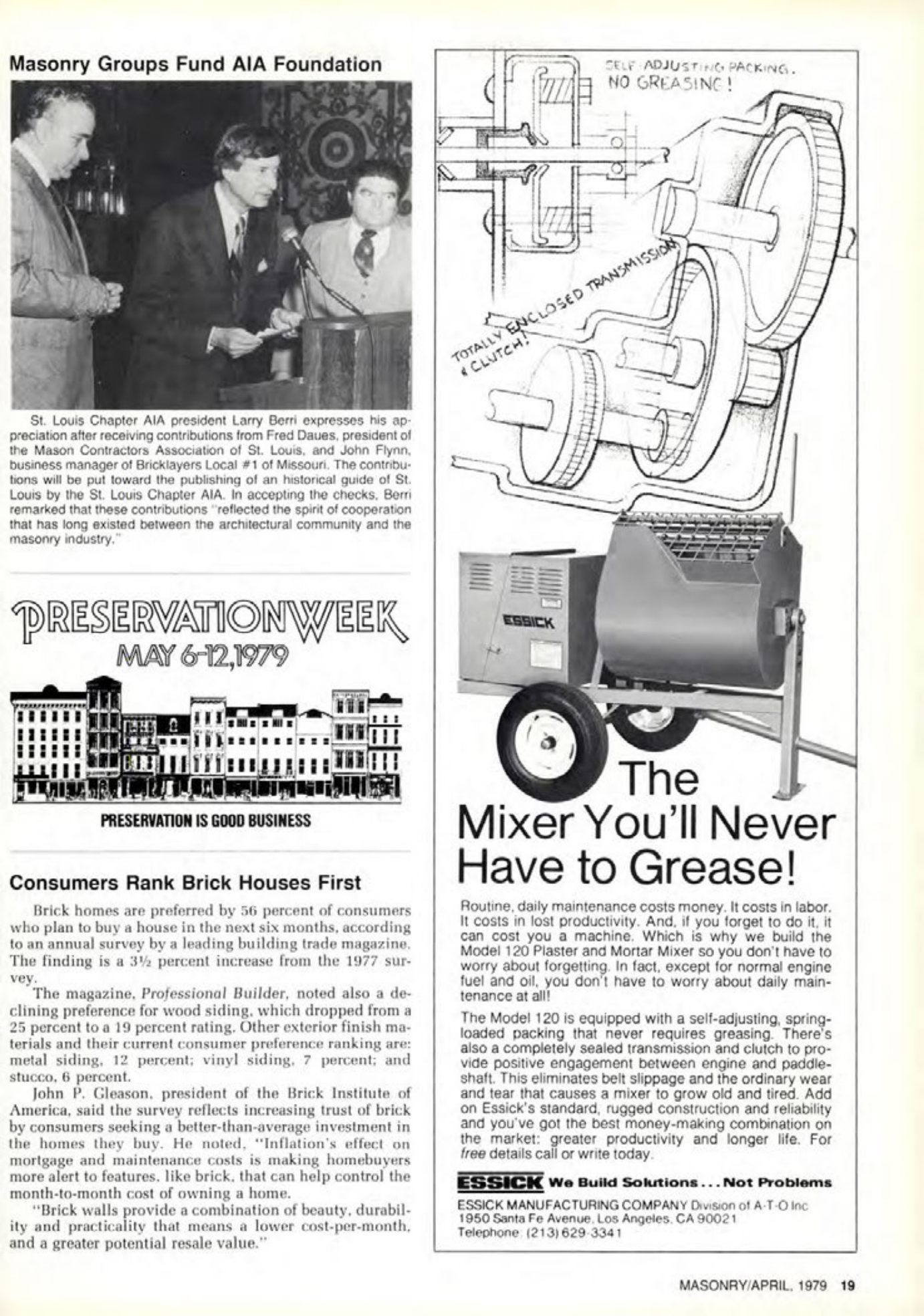 Masonry Magazine April 1979 Page. 19