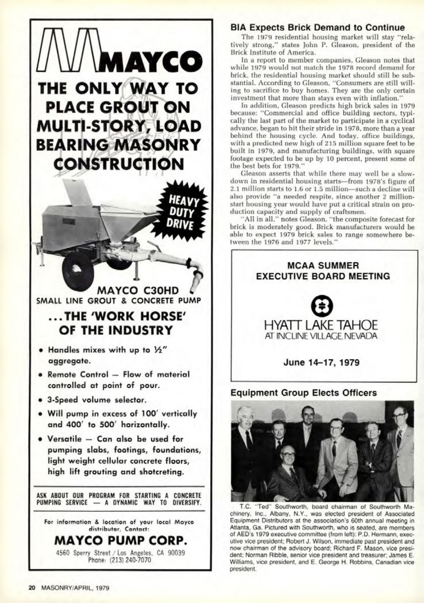 Masonry Magazine April 1979 Page. 20