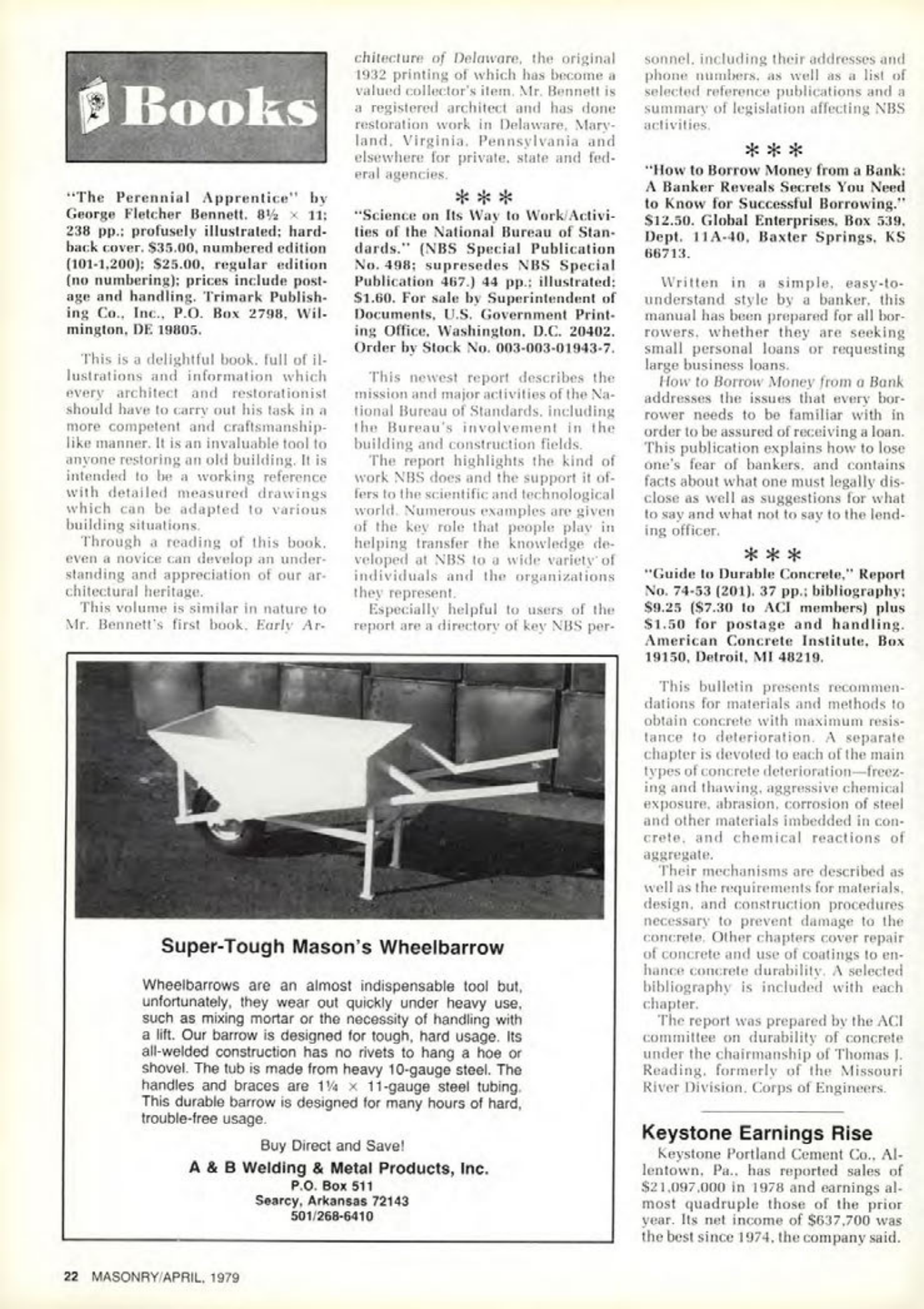 Masonry Magazine April 1979 Page. 22