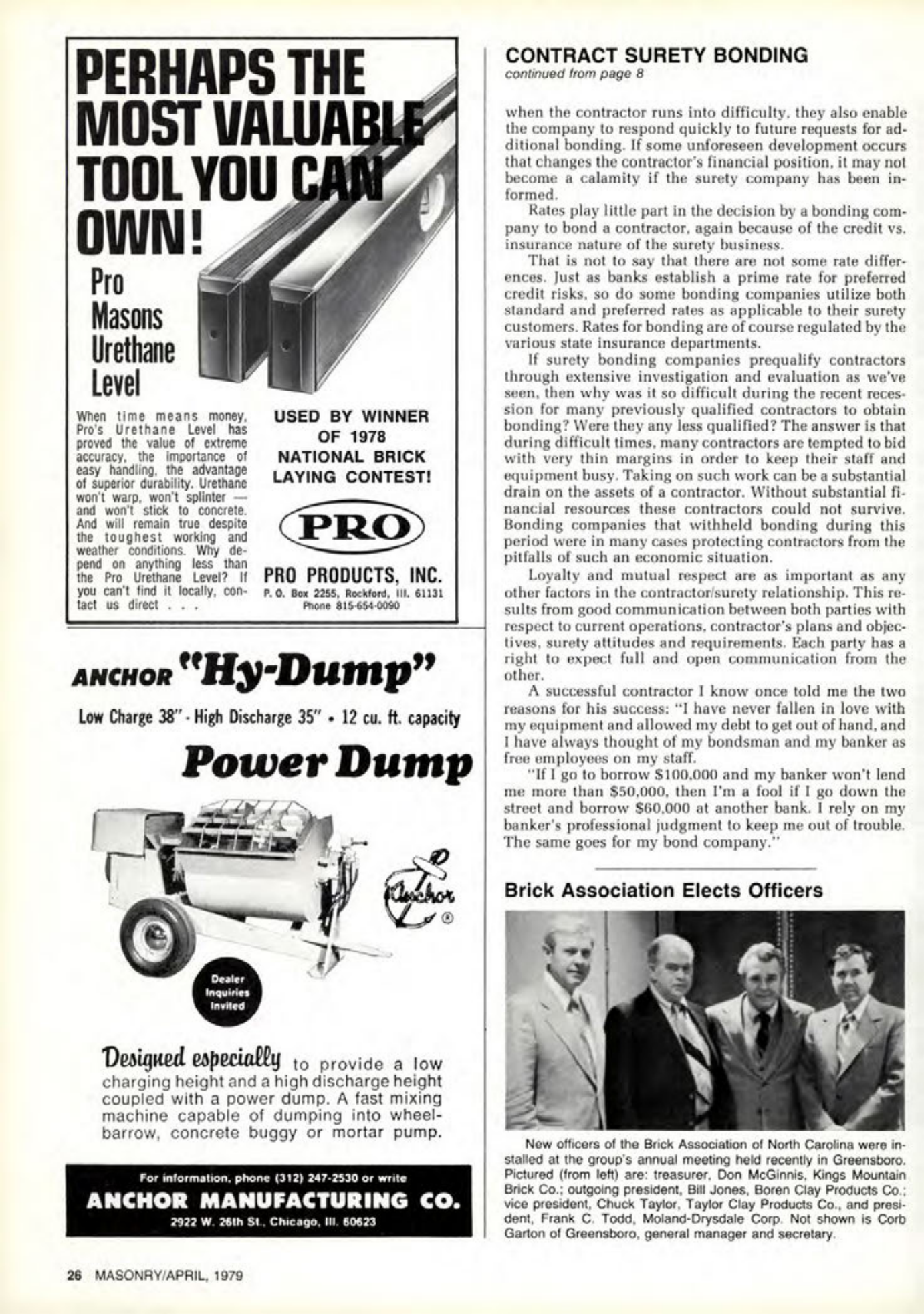 Masonry Magazine April 1979 Page. 26