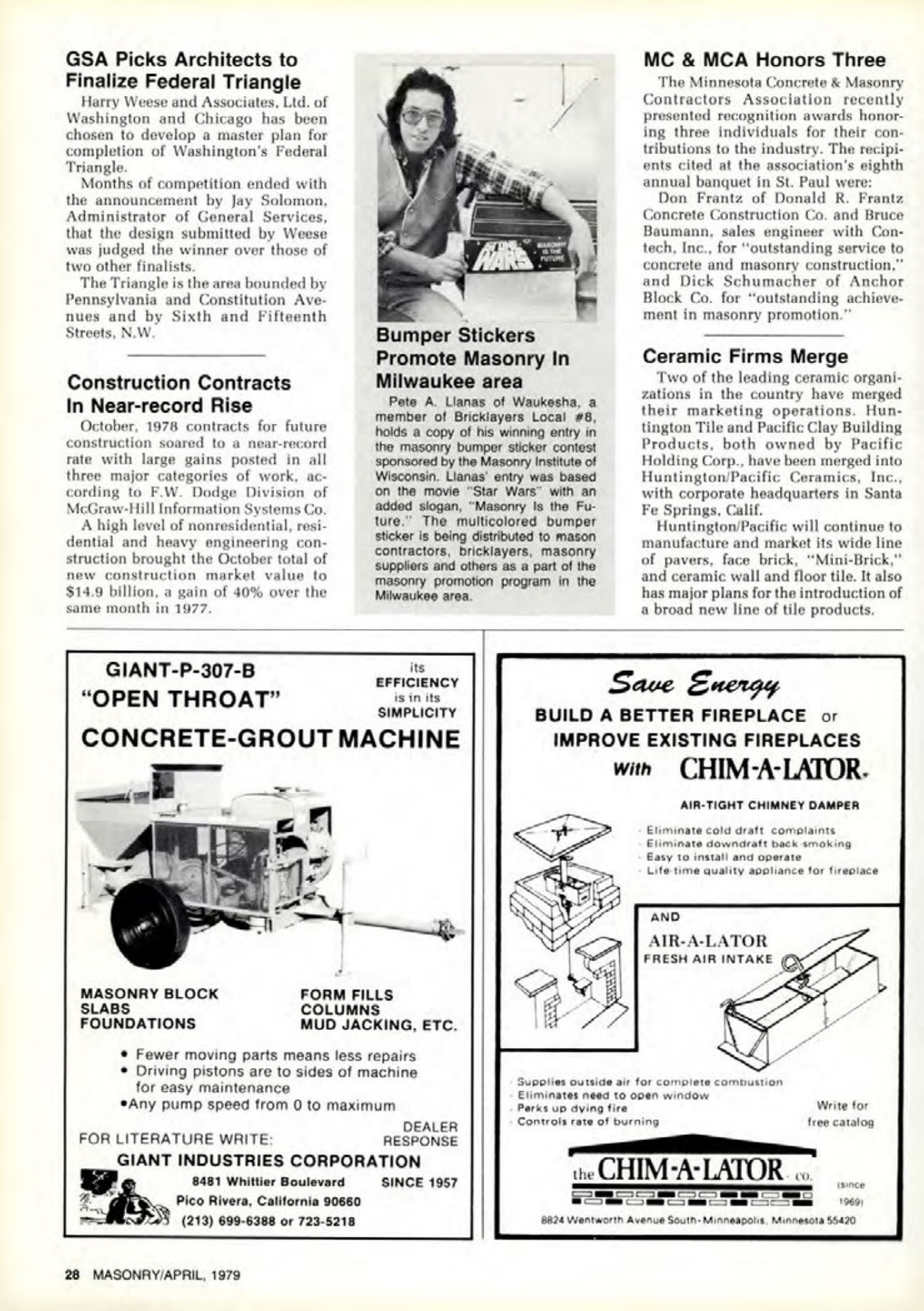 Masonry Magazine April 1979 Page. 28