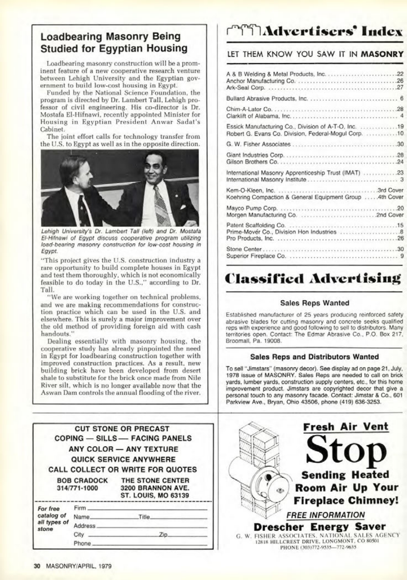 Masonry Magazine April 1979 Page. 30