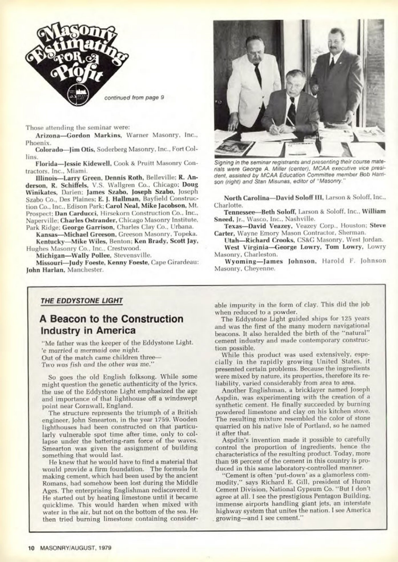 Masonry Magazine August 1979 Page. 10