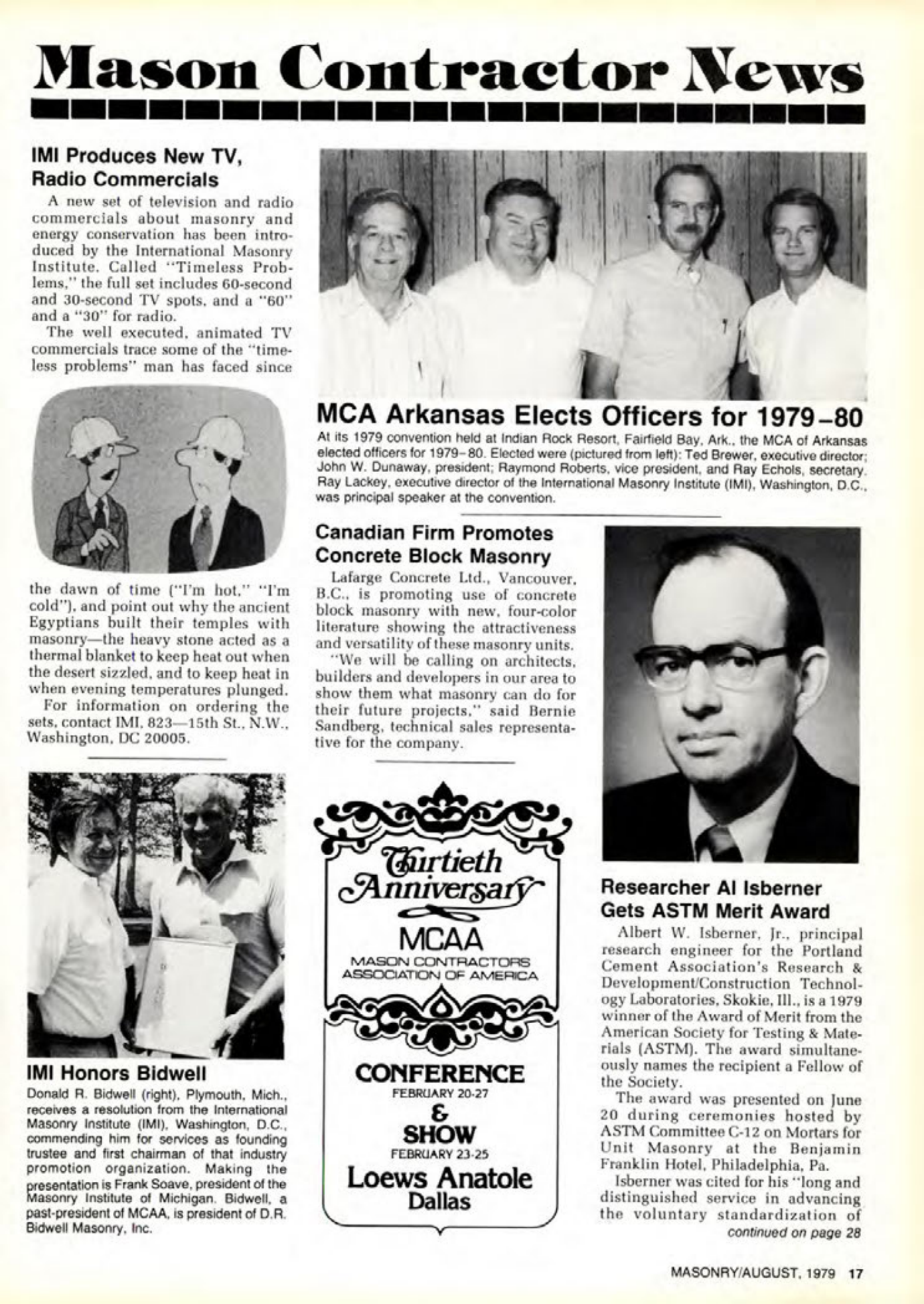Masonry Magazine August 1979 Page. 17
