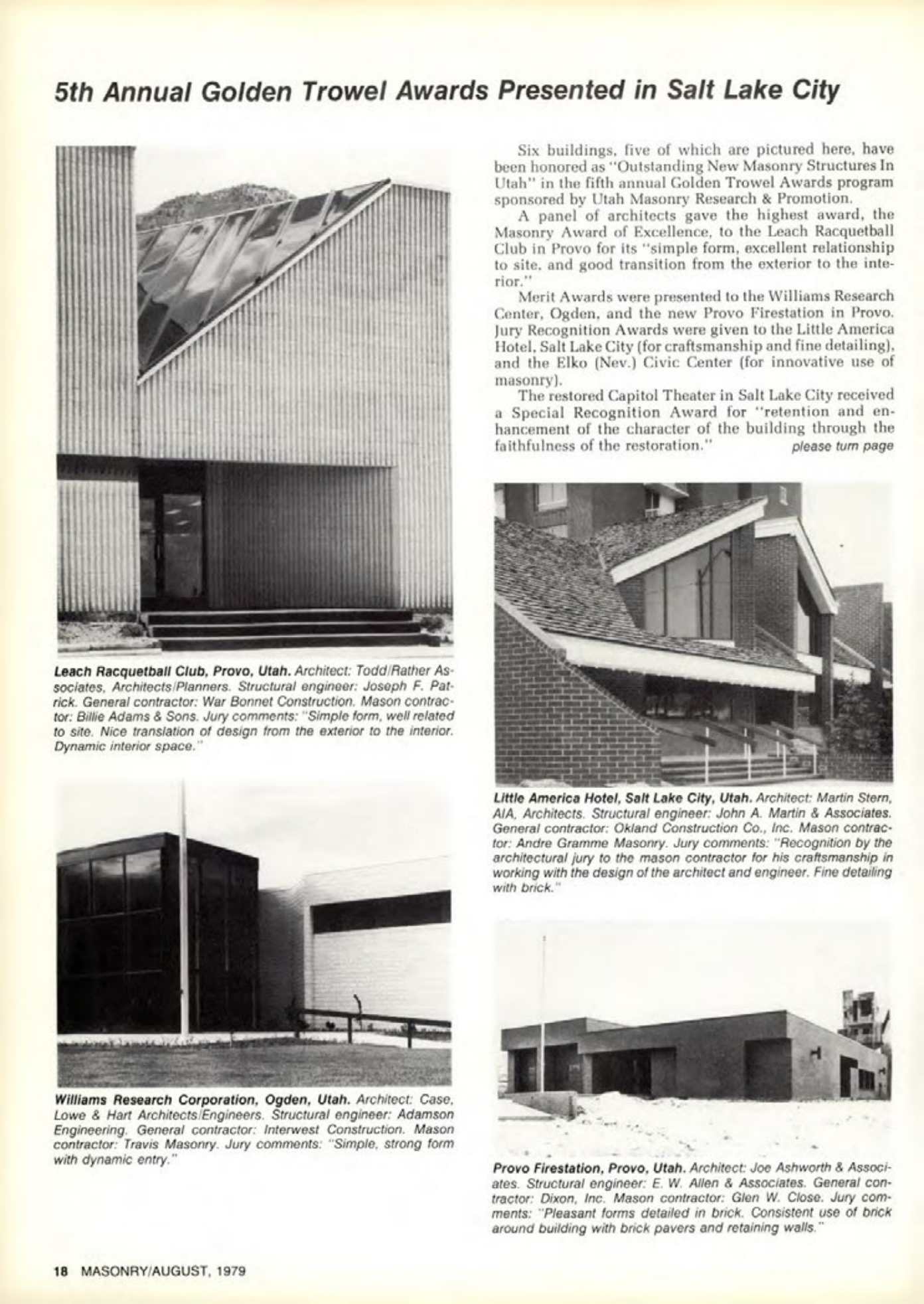 Masonry Magazine August 1979 Page. 18