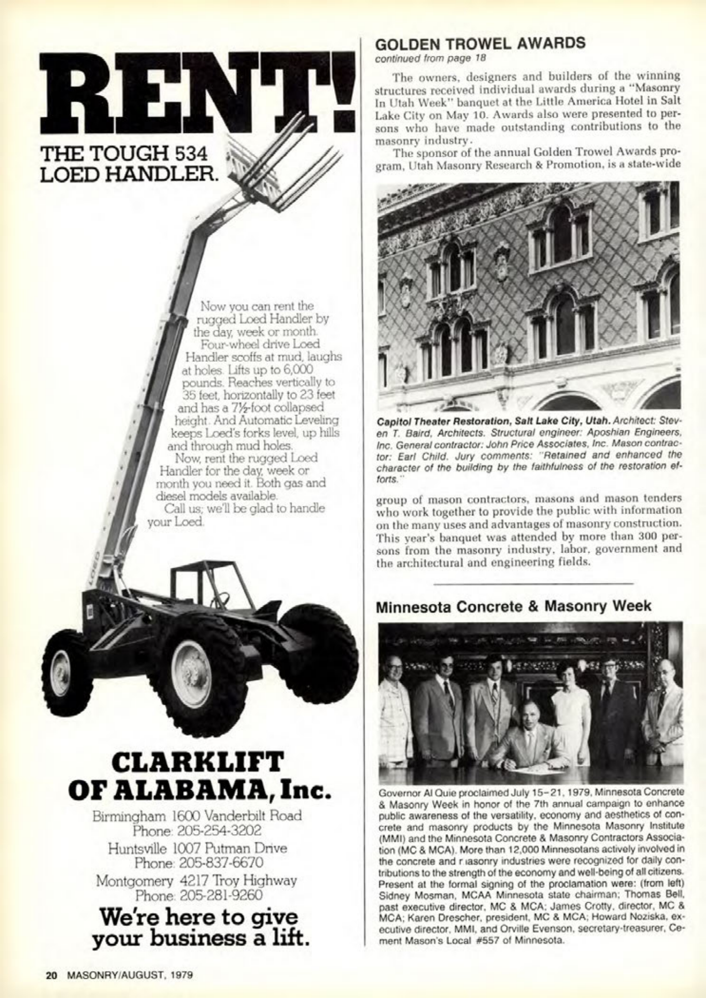 Masonry Magazine August 1979 Page. 20
