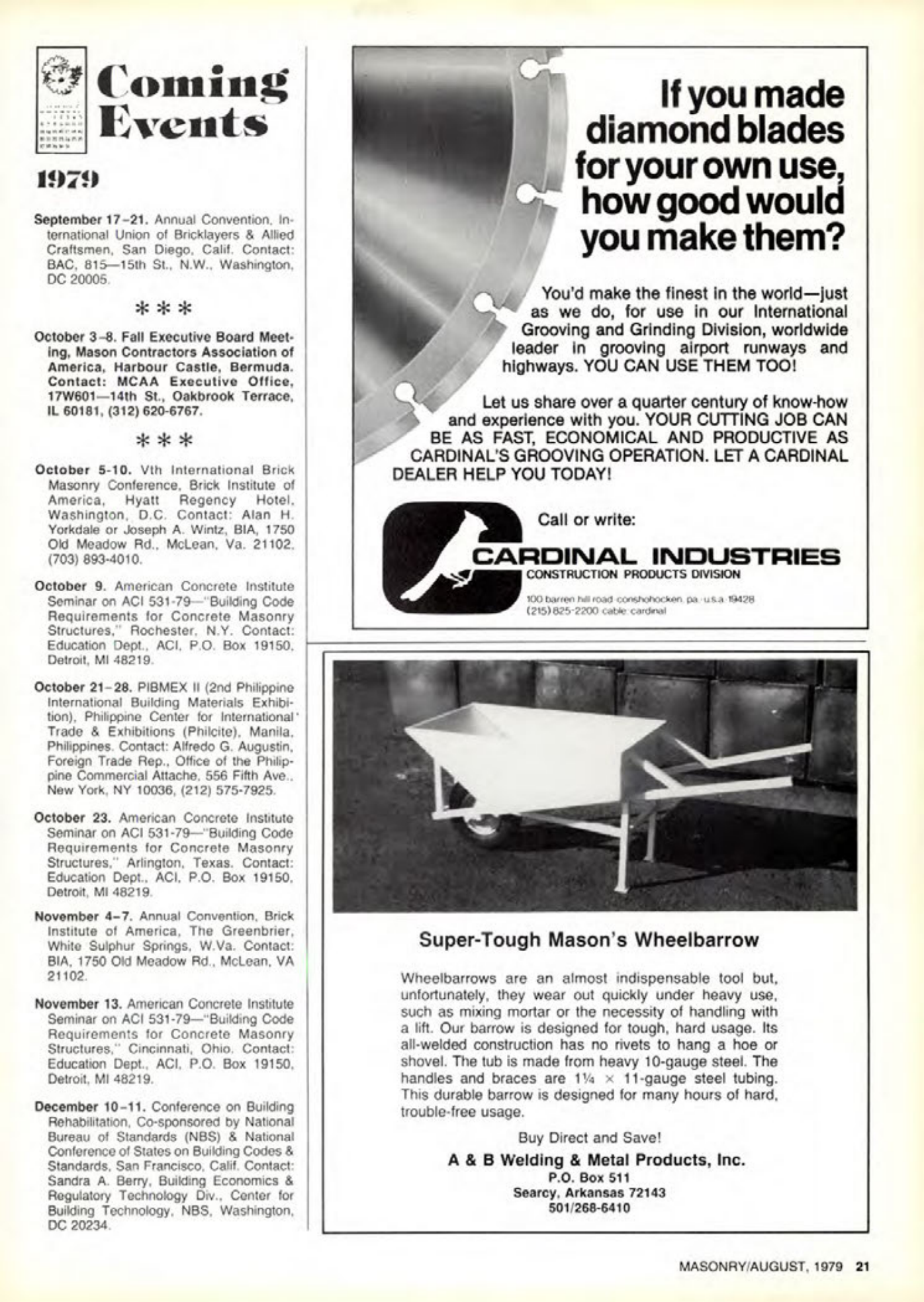 Masonry Magazine August 1979 Page. 21