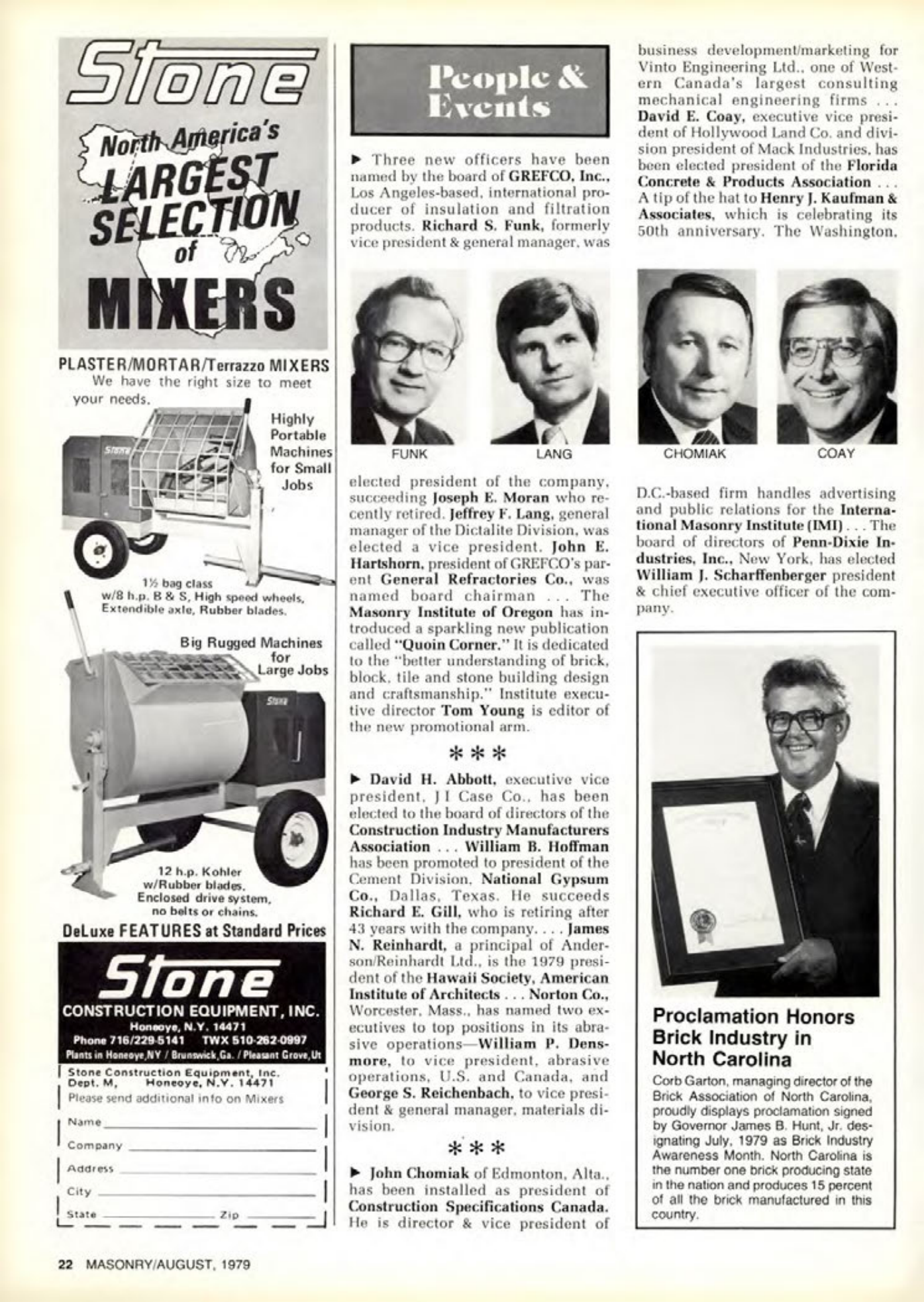 Masonry Magazine August 1979 Page. 22