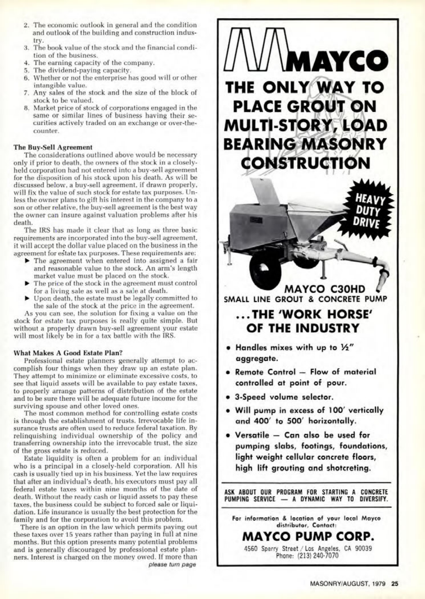 Masonry Magazine August 1979 Page. 25