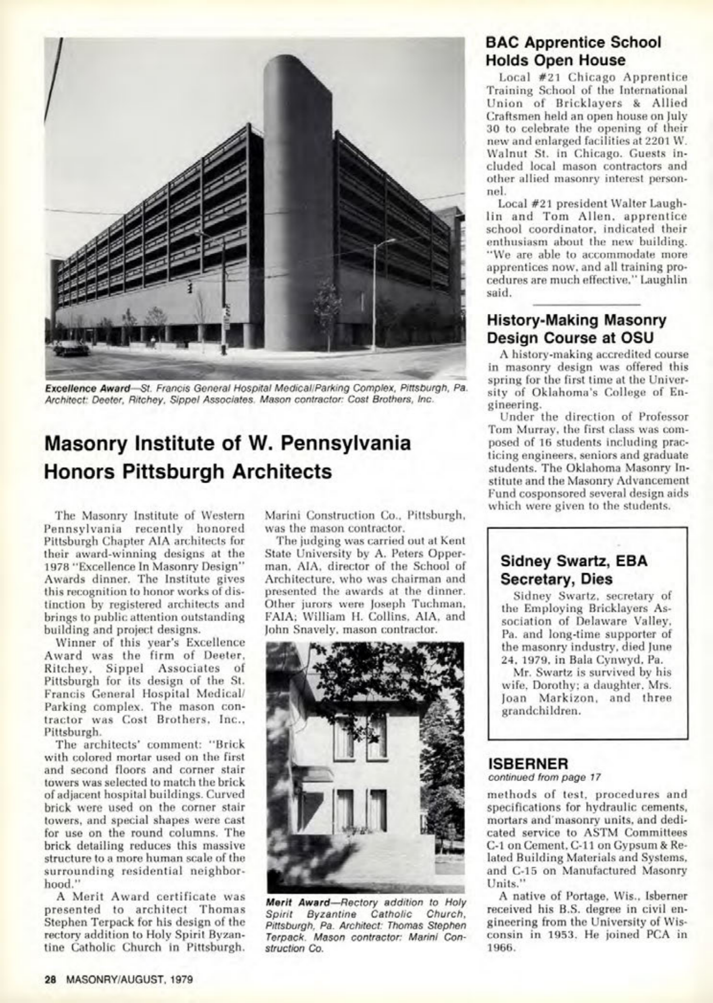 Masonry Magazine August 1979 Page. 28