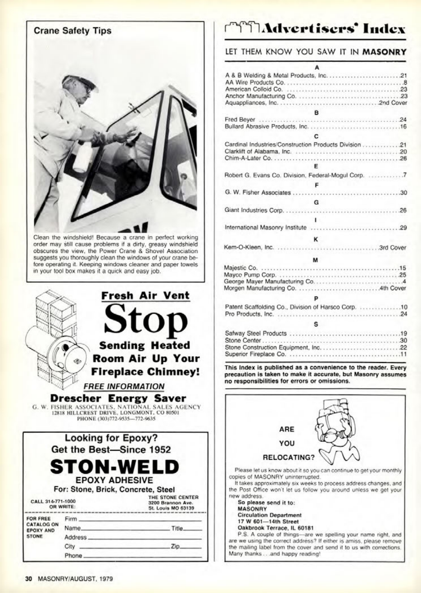 Masonry Magazine August 1979 Page. 30