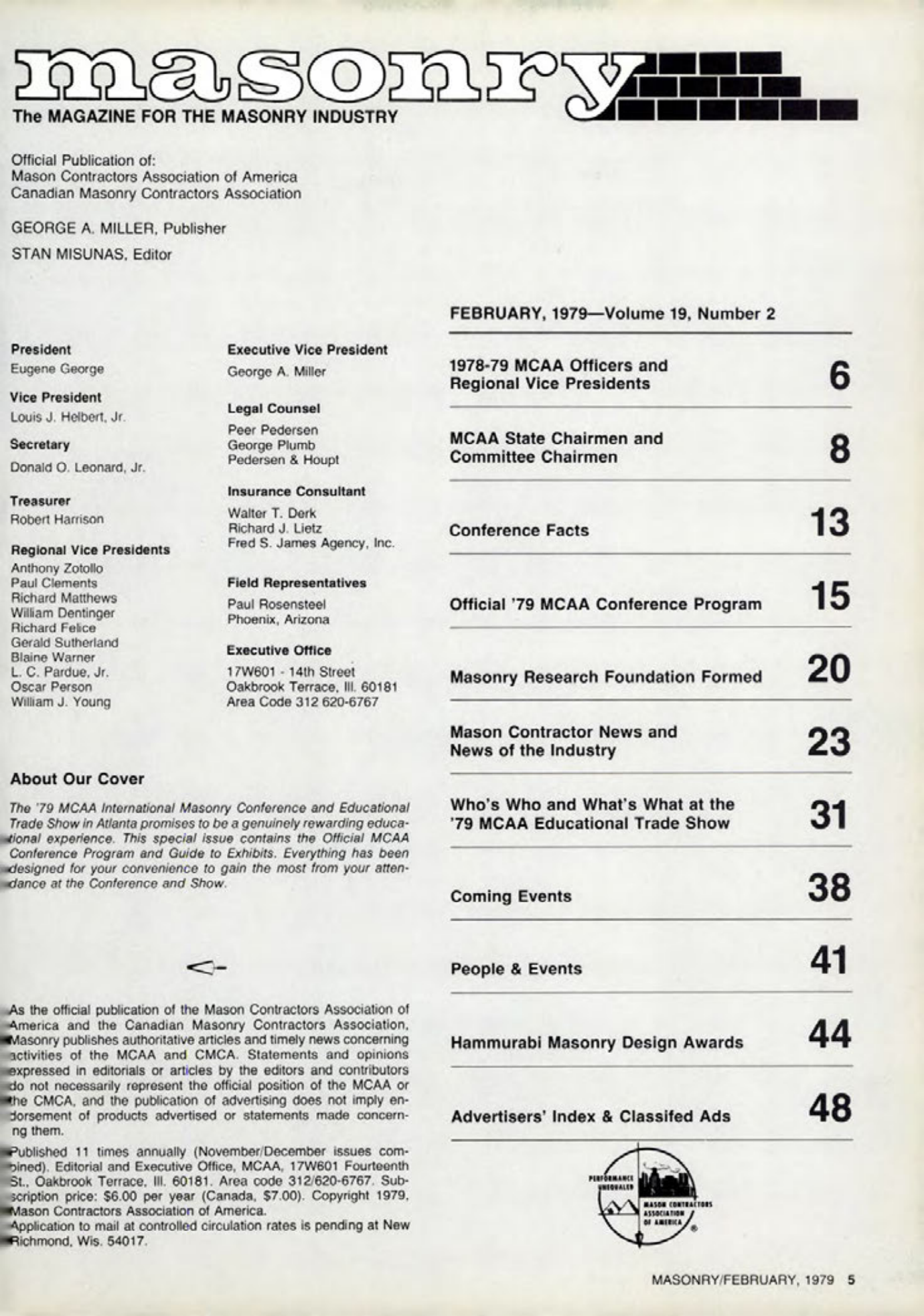 Masonry Magazine February 1979 Page. 5