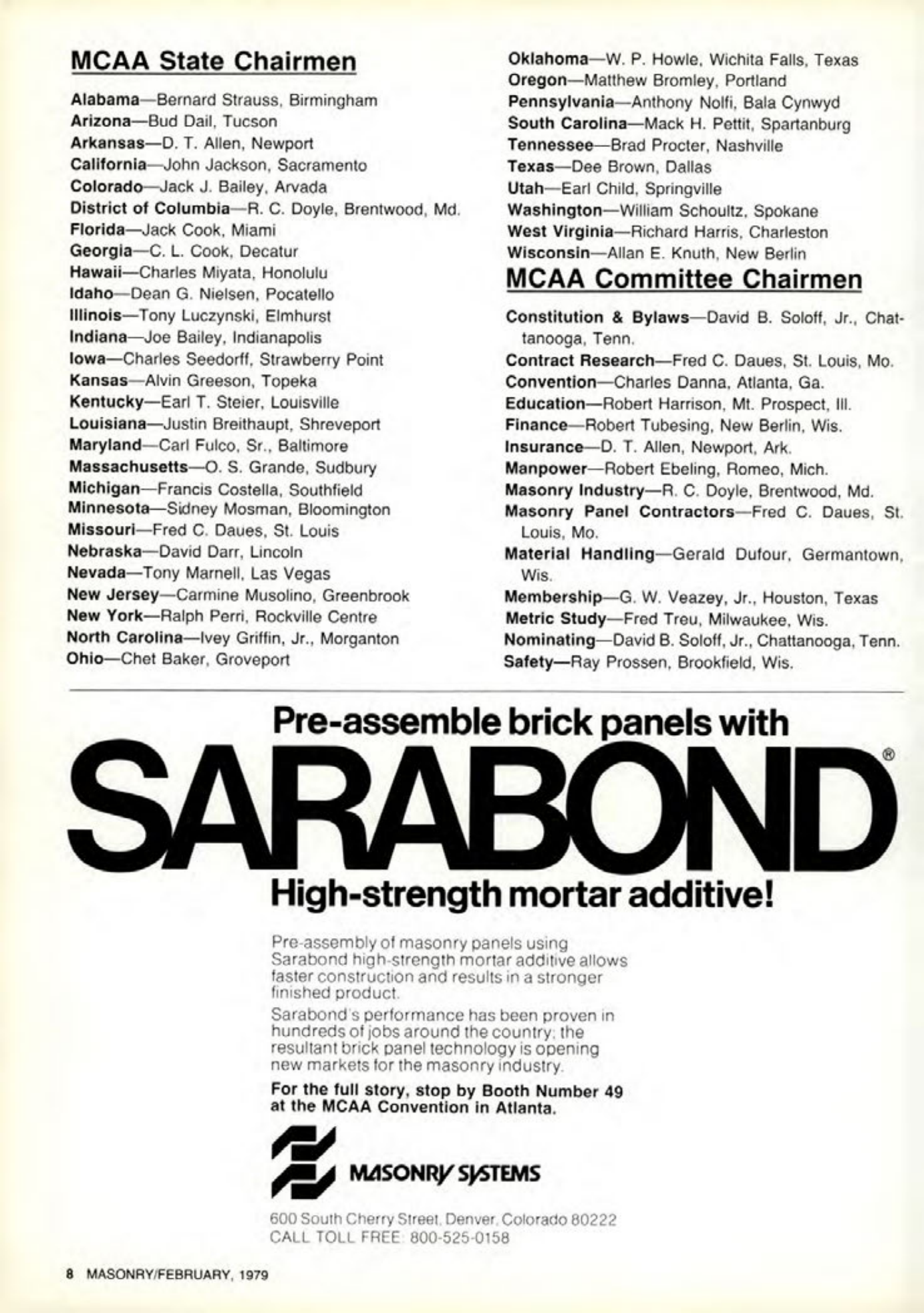 Masonry Magazine February 1979 Page. 8