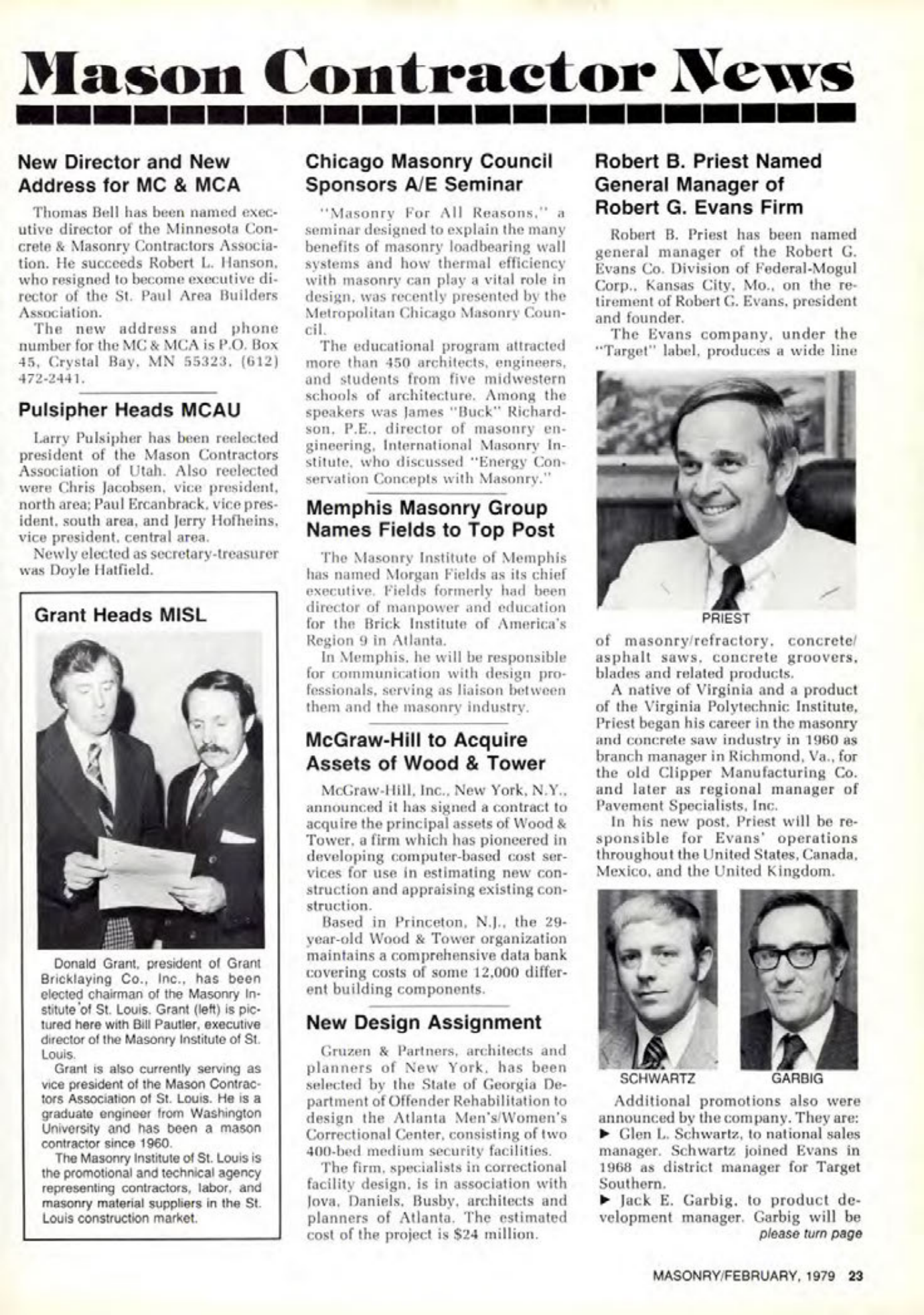 Masonry Magazine February 1979 Page. 23