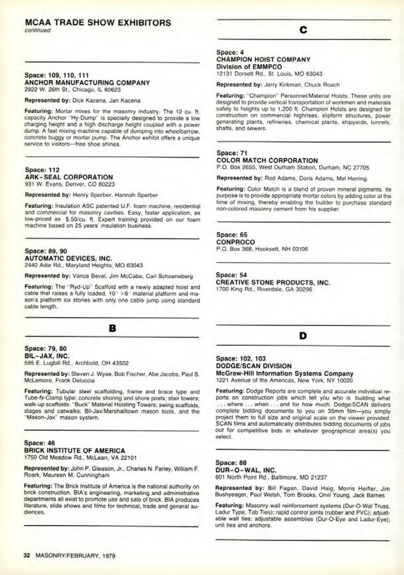 Masonry Magazine February 1979 Page. 32