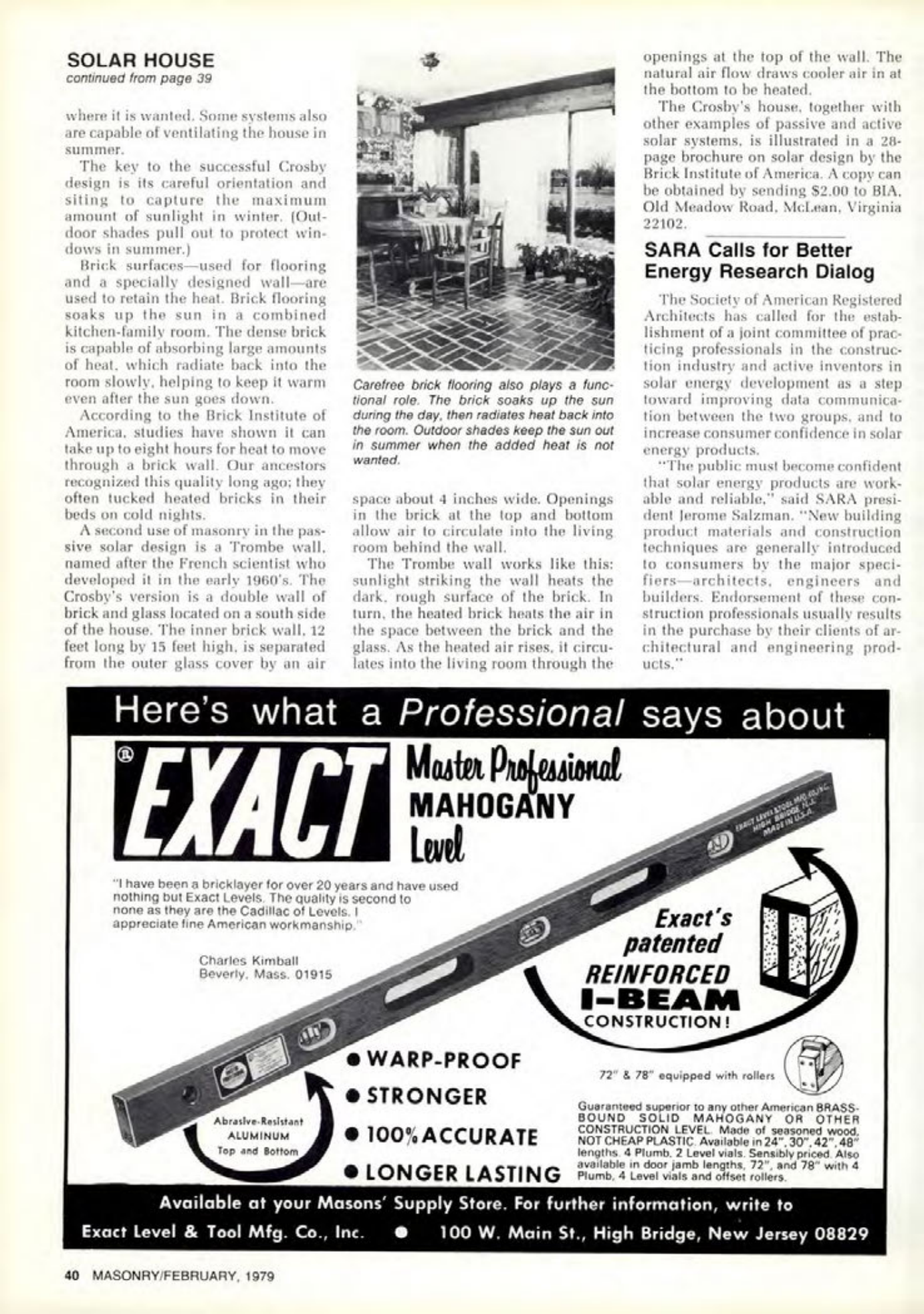 Masonry Magazine February 1979 Page. 40