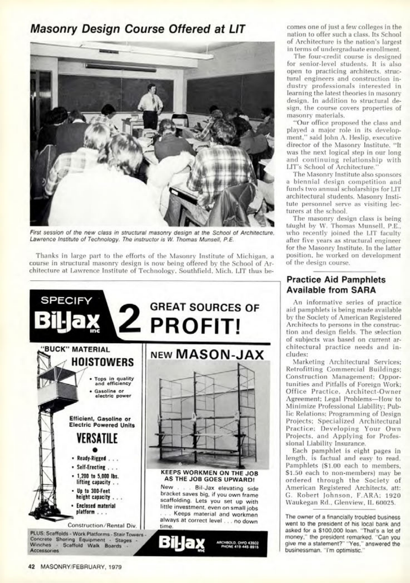 Masonry Magazine February 1979 Page. 42