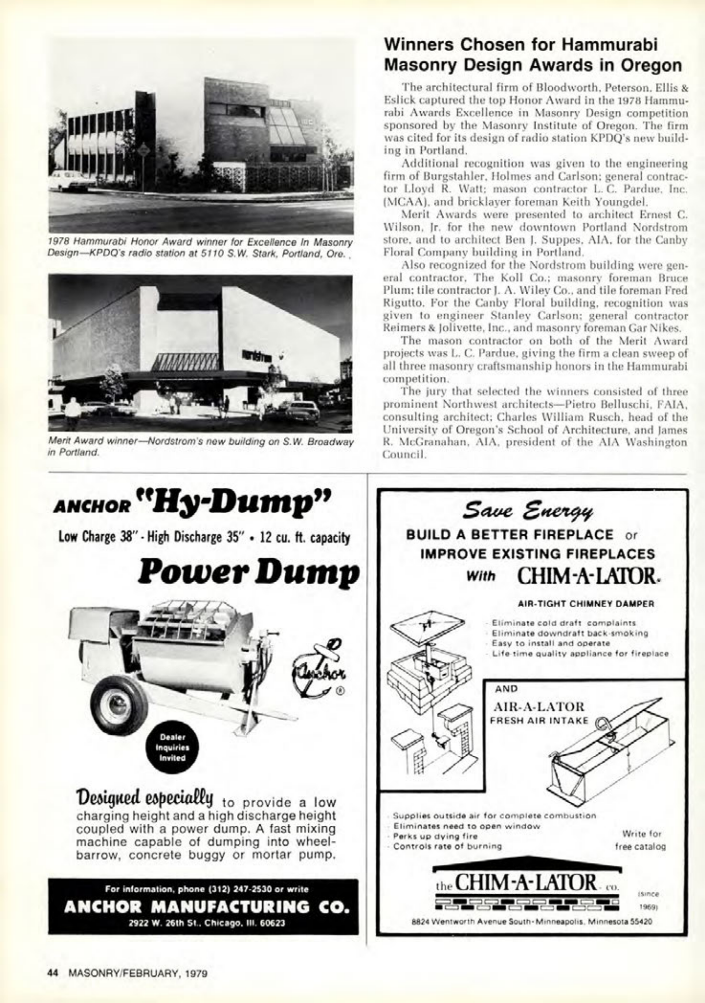 Masonry Magazine February 1979 Page. 44