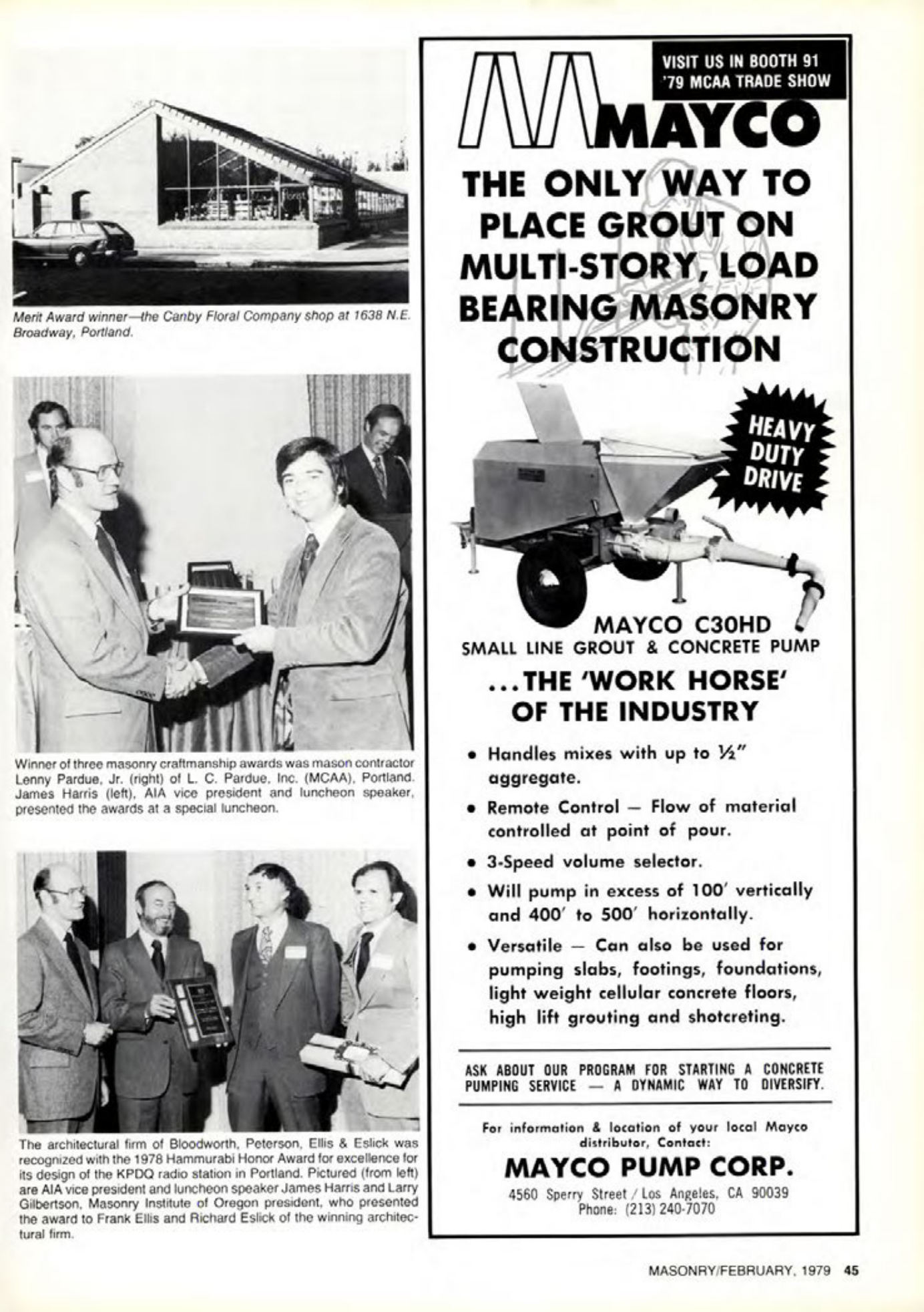 Masonry Magazine February 1979 Page. 45