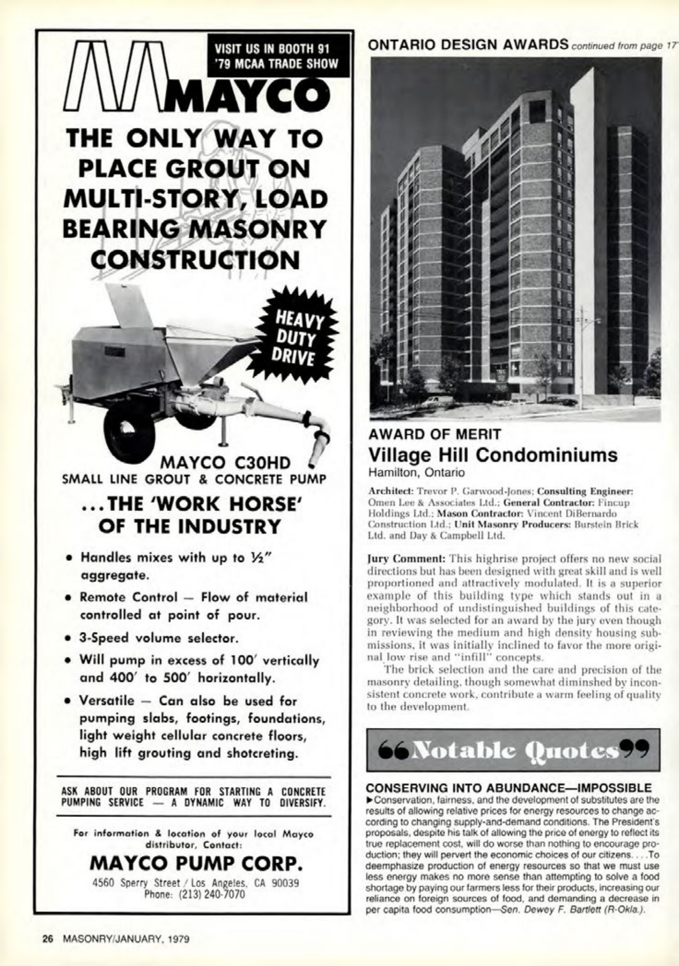 Masonry Magazine January 1979 Page.26