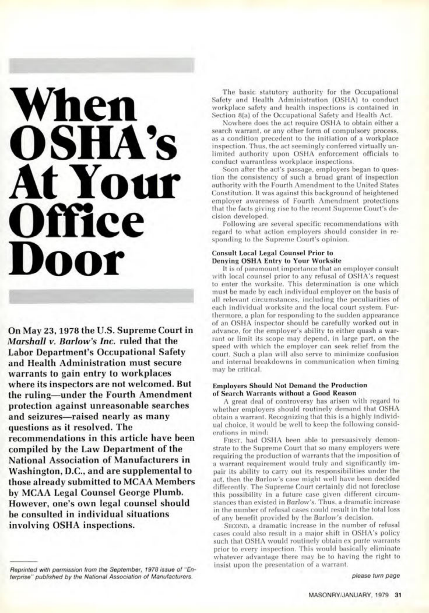 Masonry Magazine January 1979 Page.31