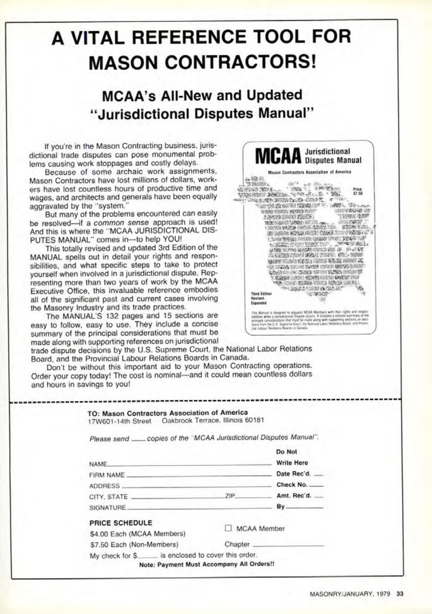 Masonry Magazine January 1979 Page. 33