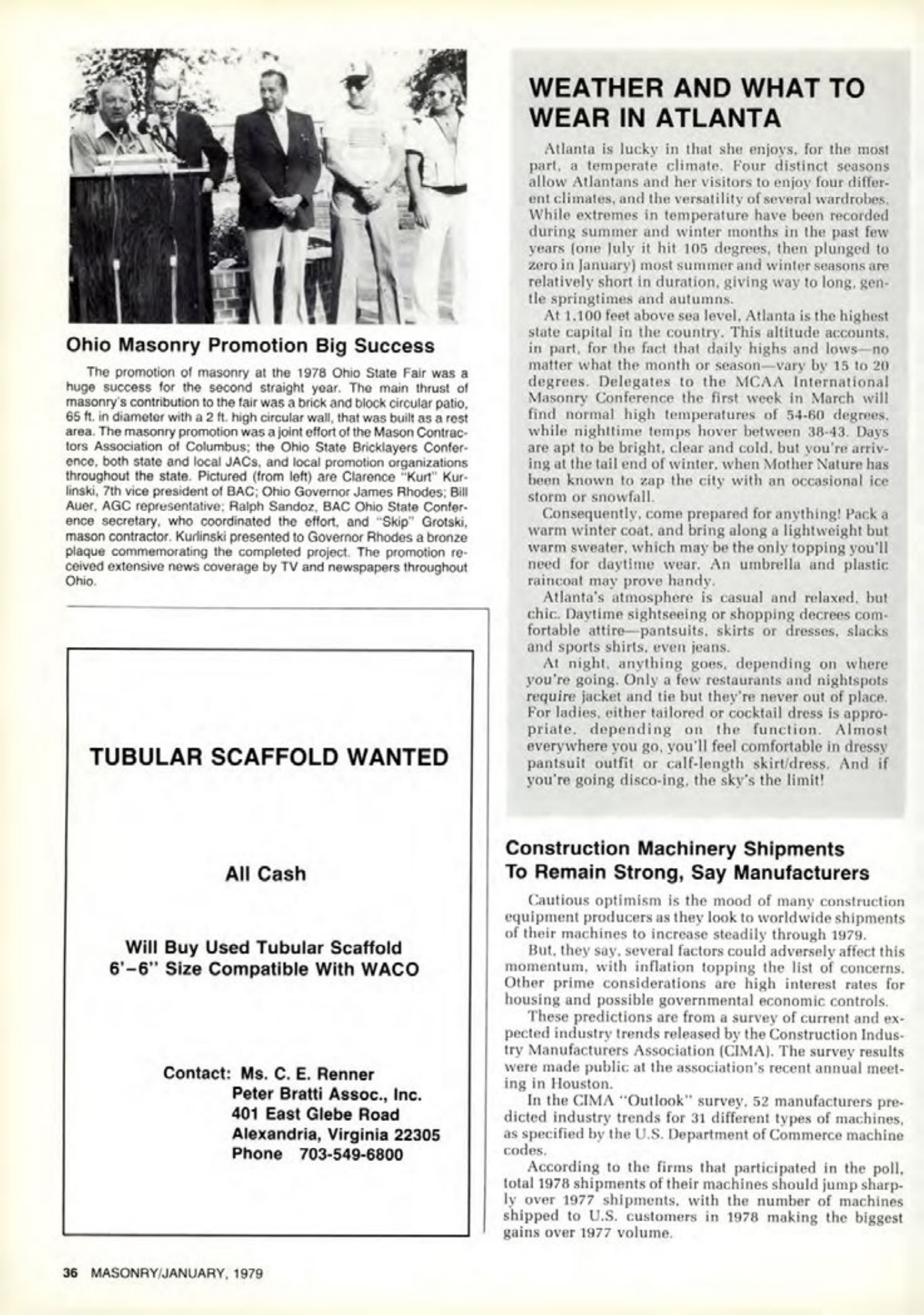 Masonry Magazine January 1979 Page. 36