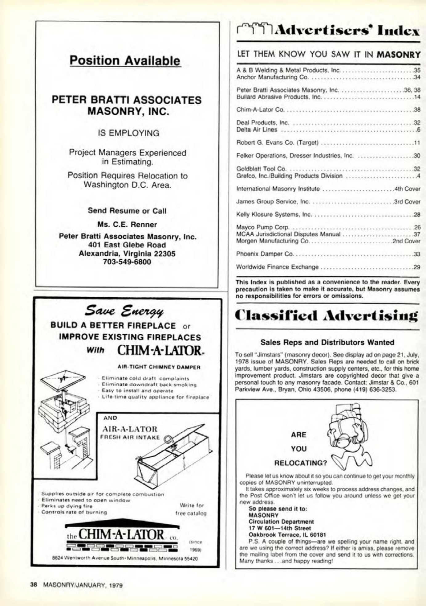 Masonry Magazine January 1979 Page. 38