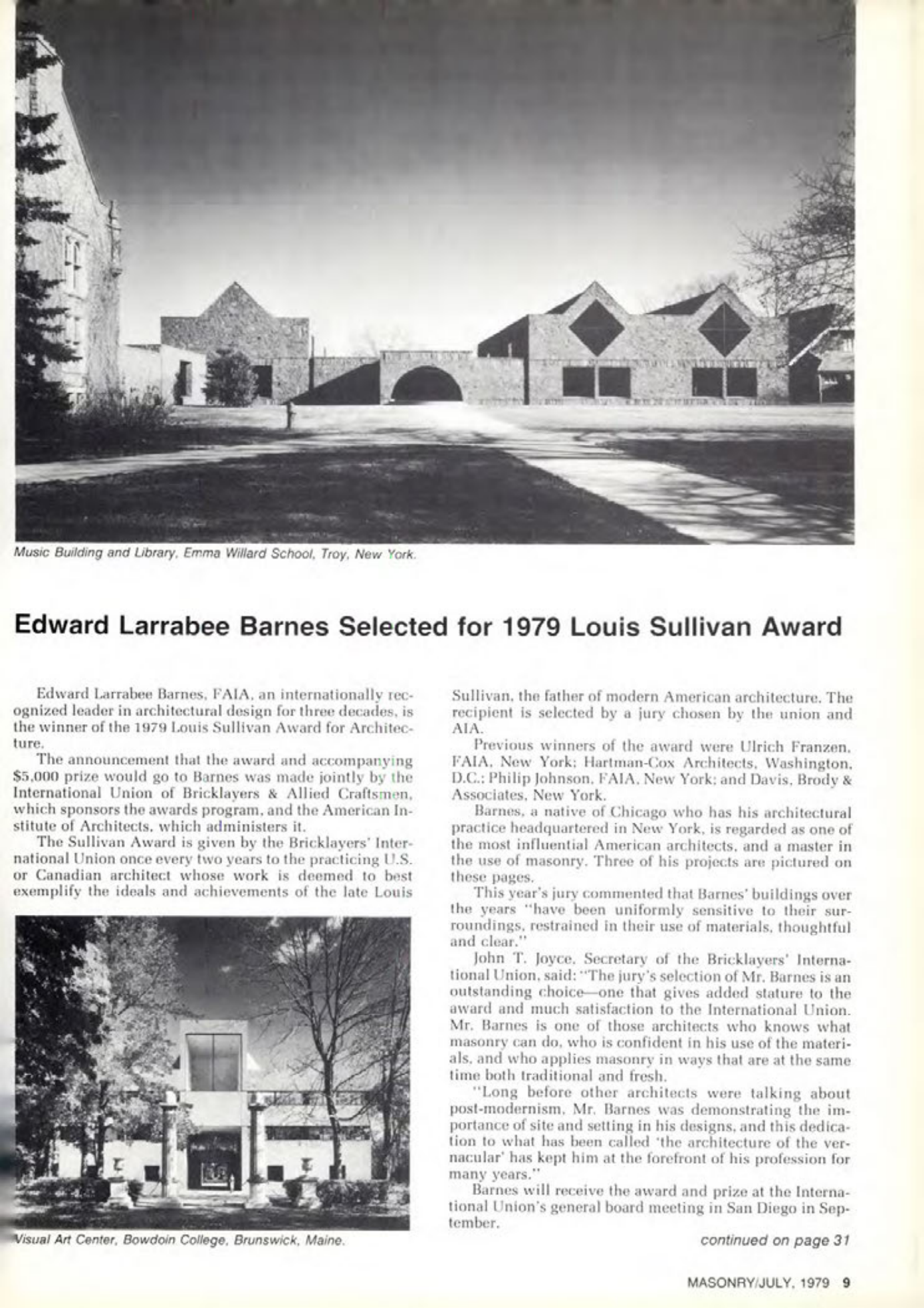 Masonry Magazine July 1979 Page. 9