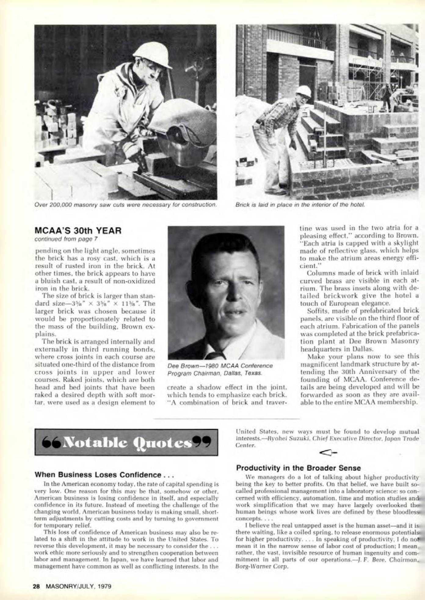 Masonry Magazine July 1979 Page. 28