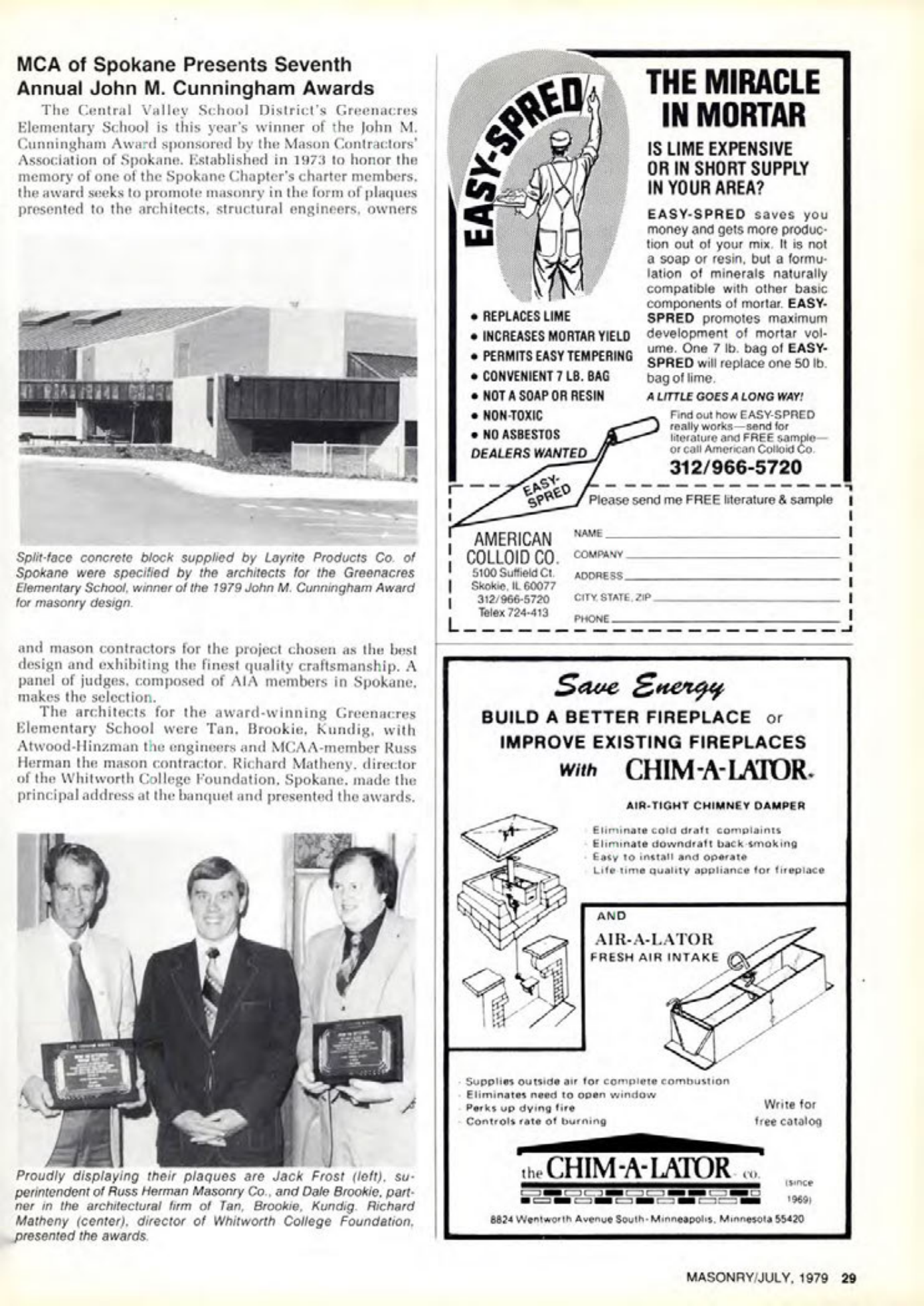 Masonry Magazine July 1979 Page. 29
