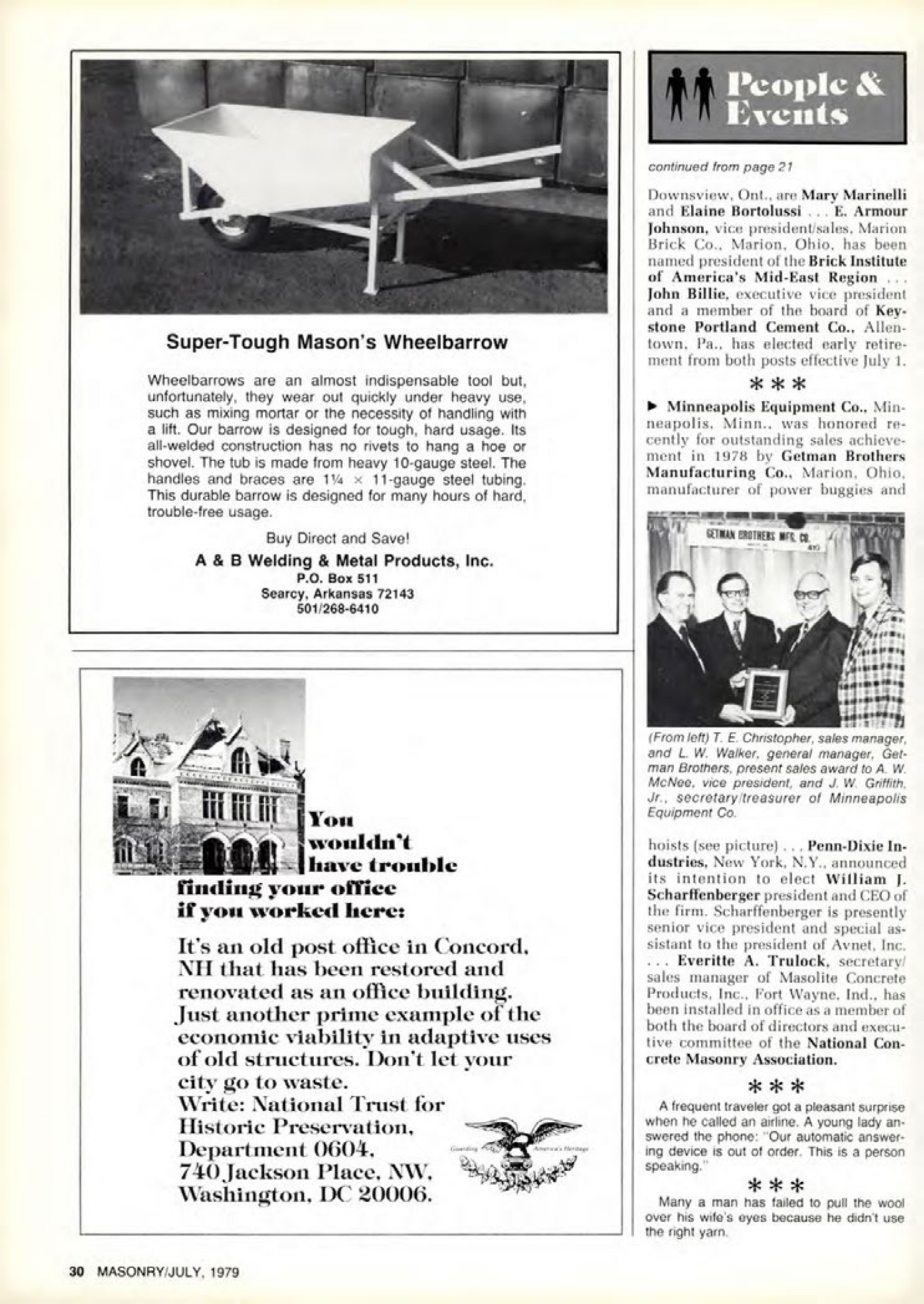 Masonry Magazine July 1979 Page. 30
