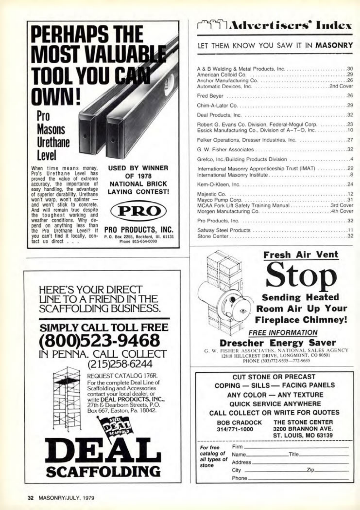 Masonry Magazine July 1979 Page. 32