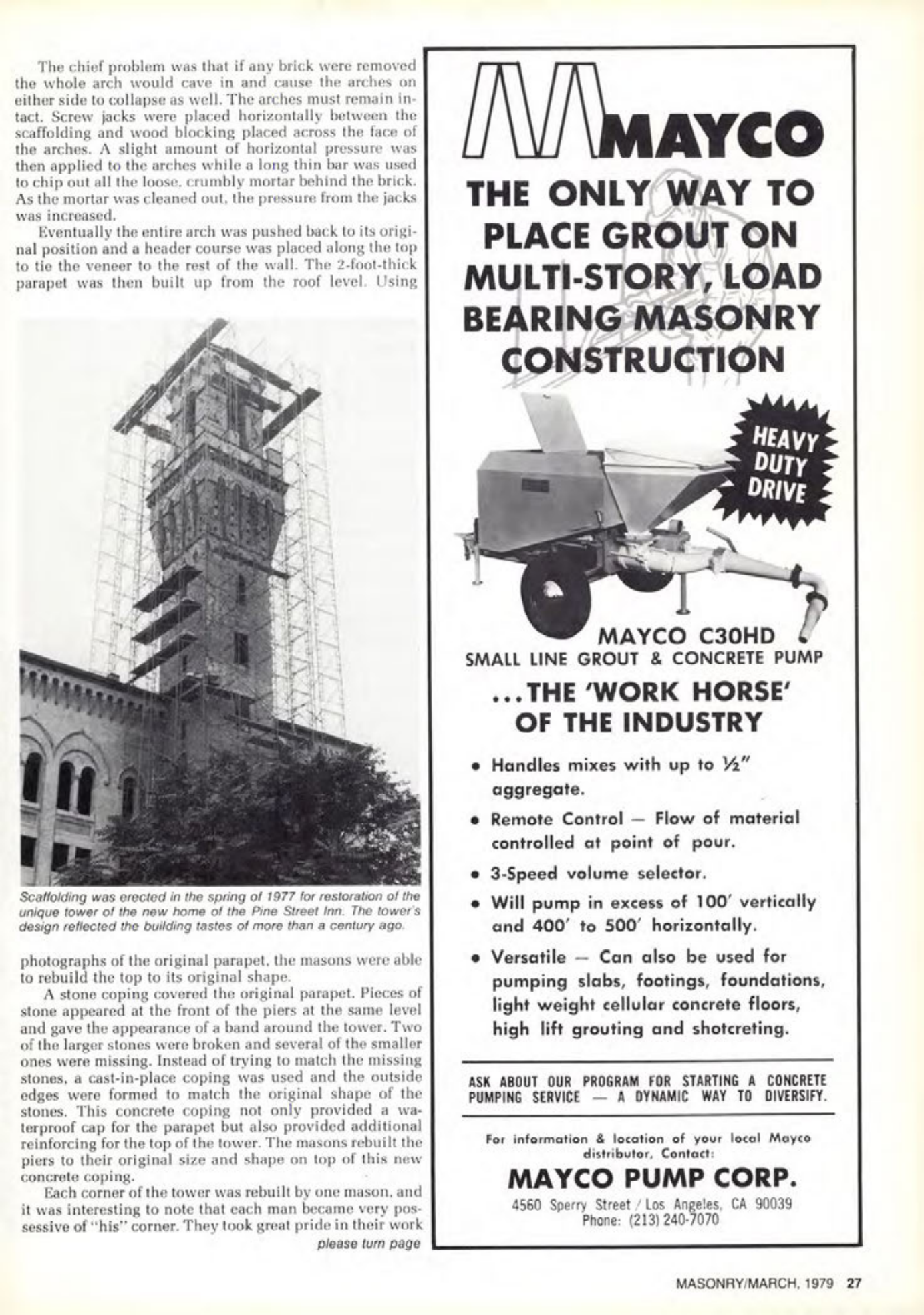 Masonry Magazine March 1979 Page. 27