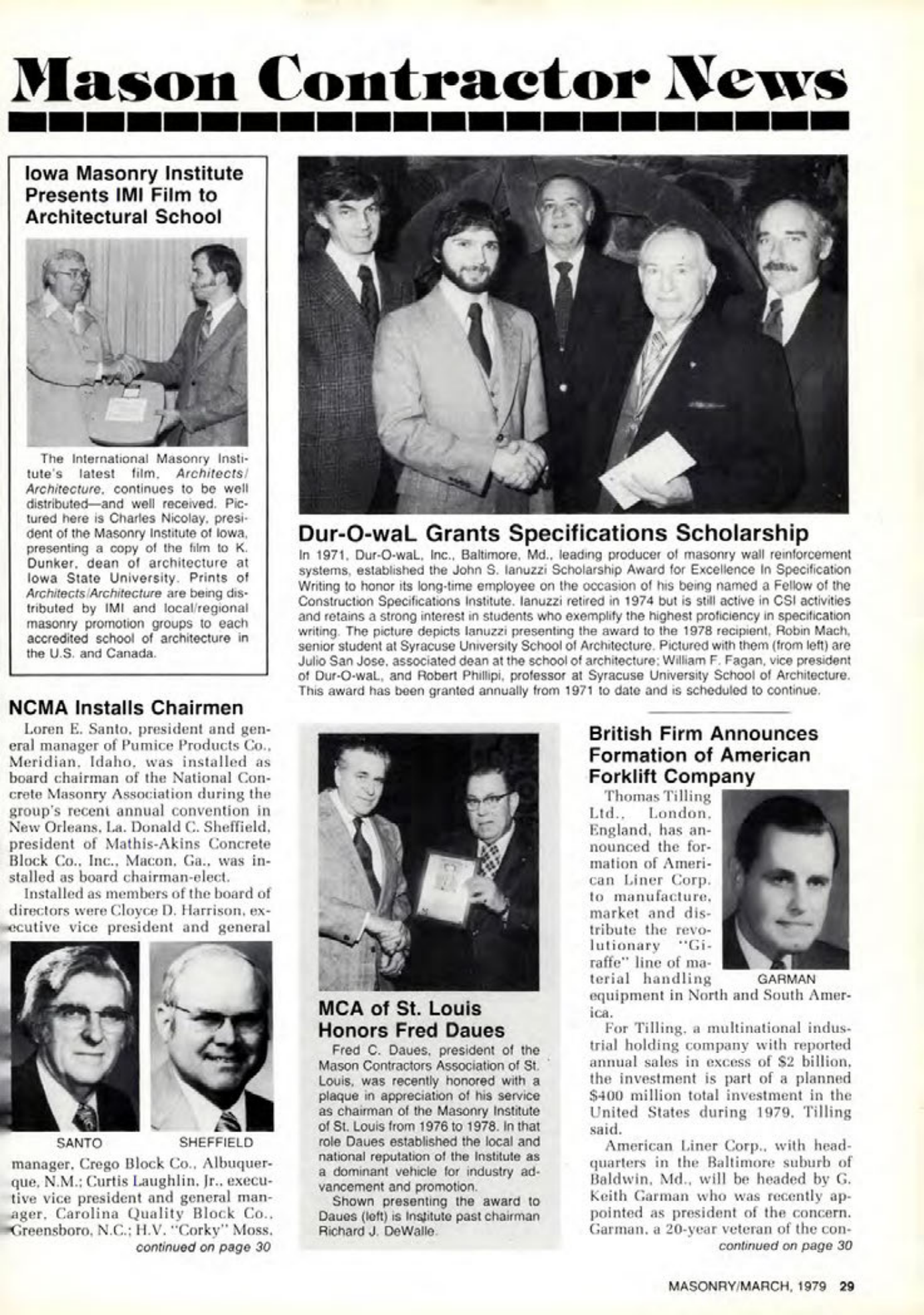 Masonry Magazine March 1979 Page. 29