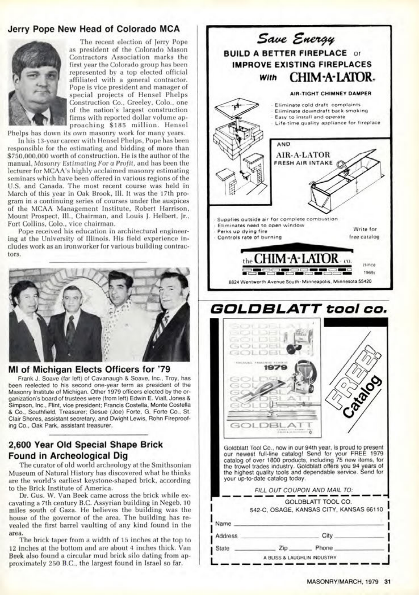 Masonry Magazine March 1979 Page. 31