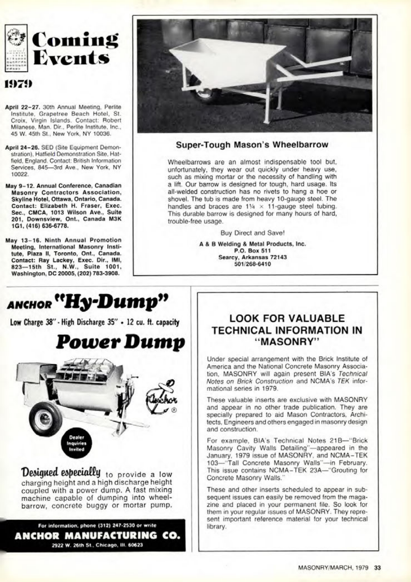Masonry Magazine March 1979 Page. 33