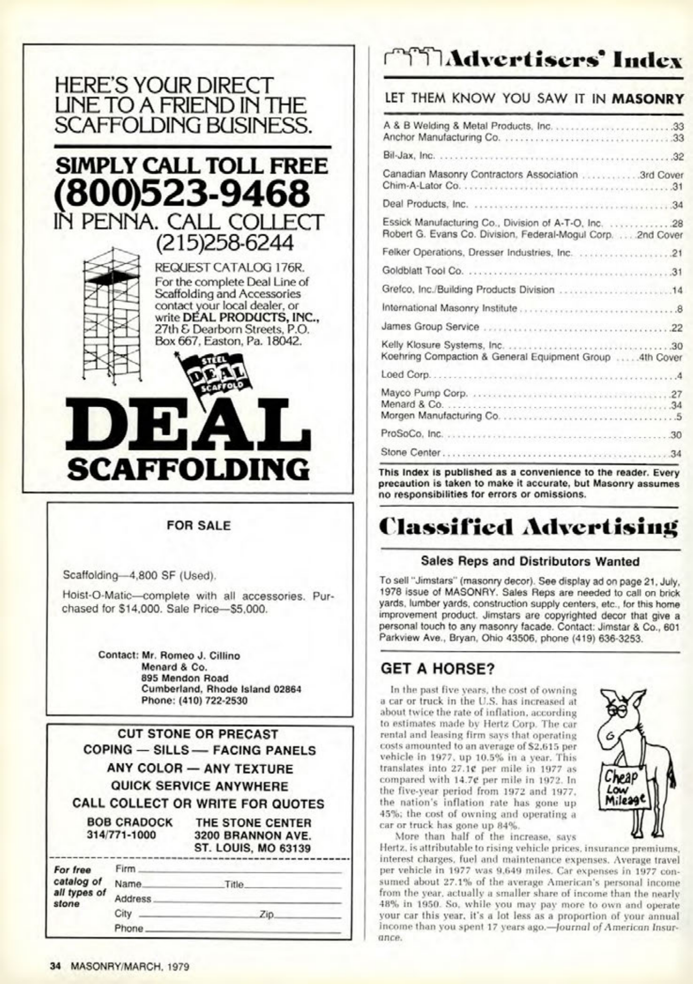 Masonry Magazine March 1979 Page. 34