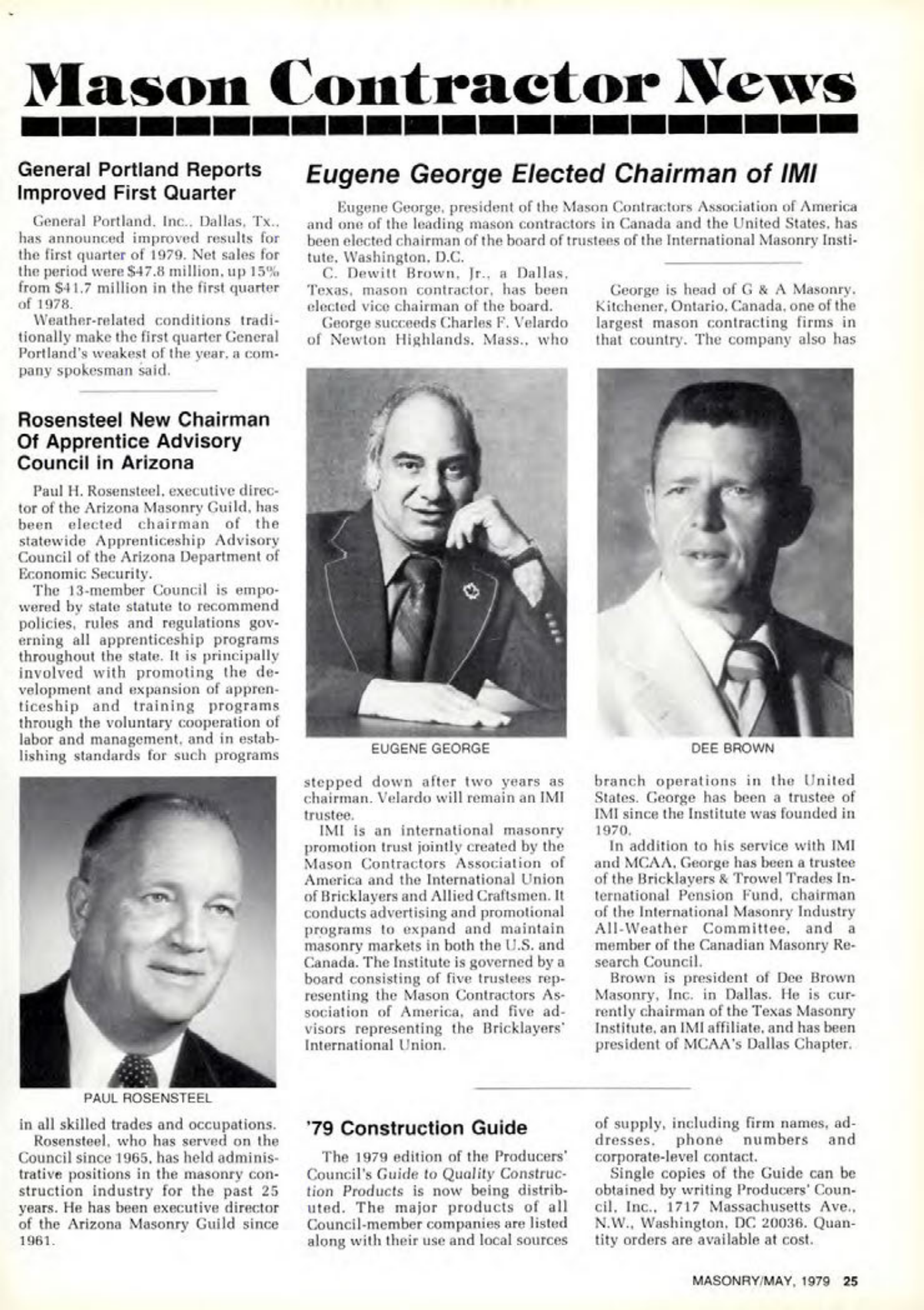 Masonry Magazine May 1979 Page. 25