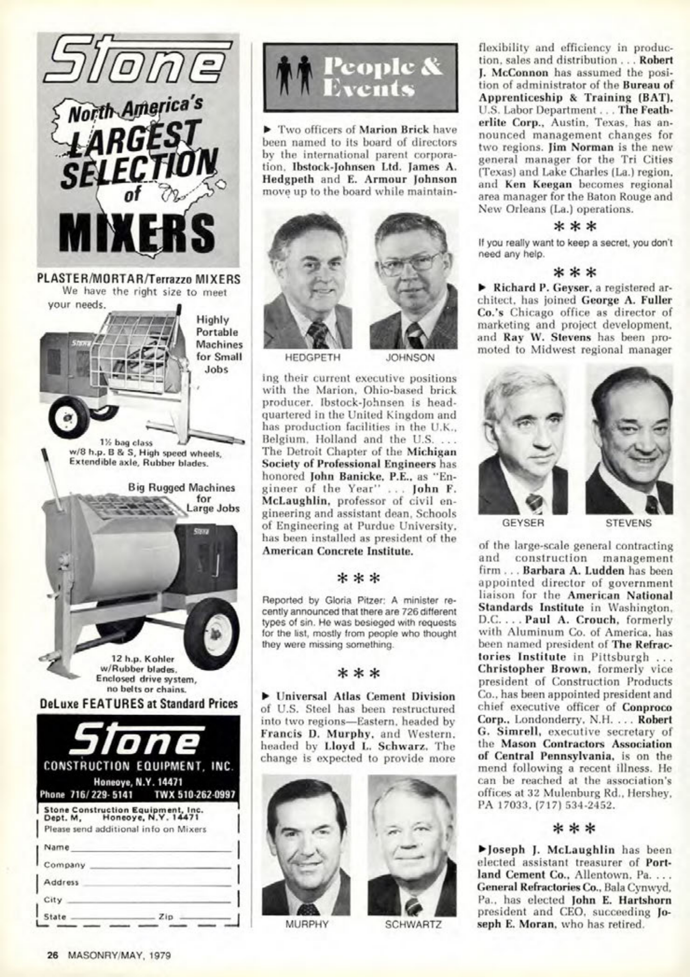 Masonry Magazine May 1979 Page. 26