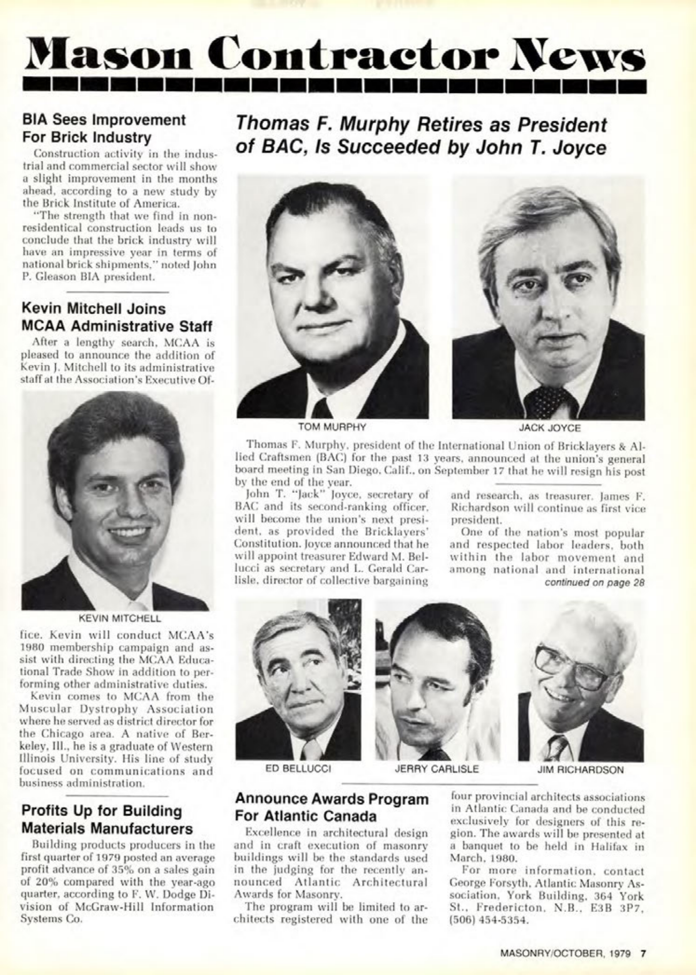 Masonry Magazine October 1979 Page. 7