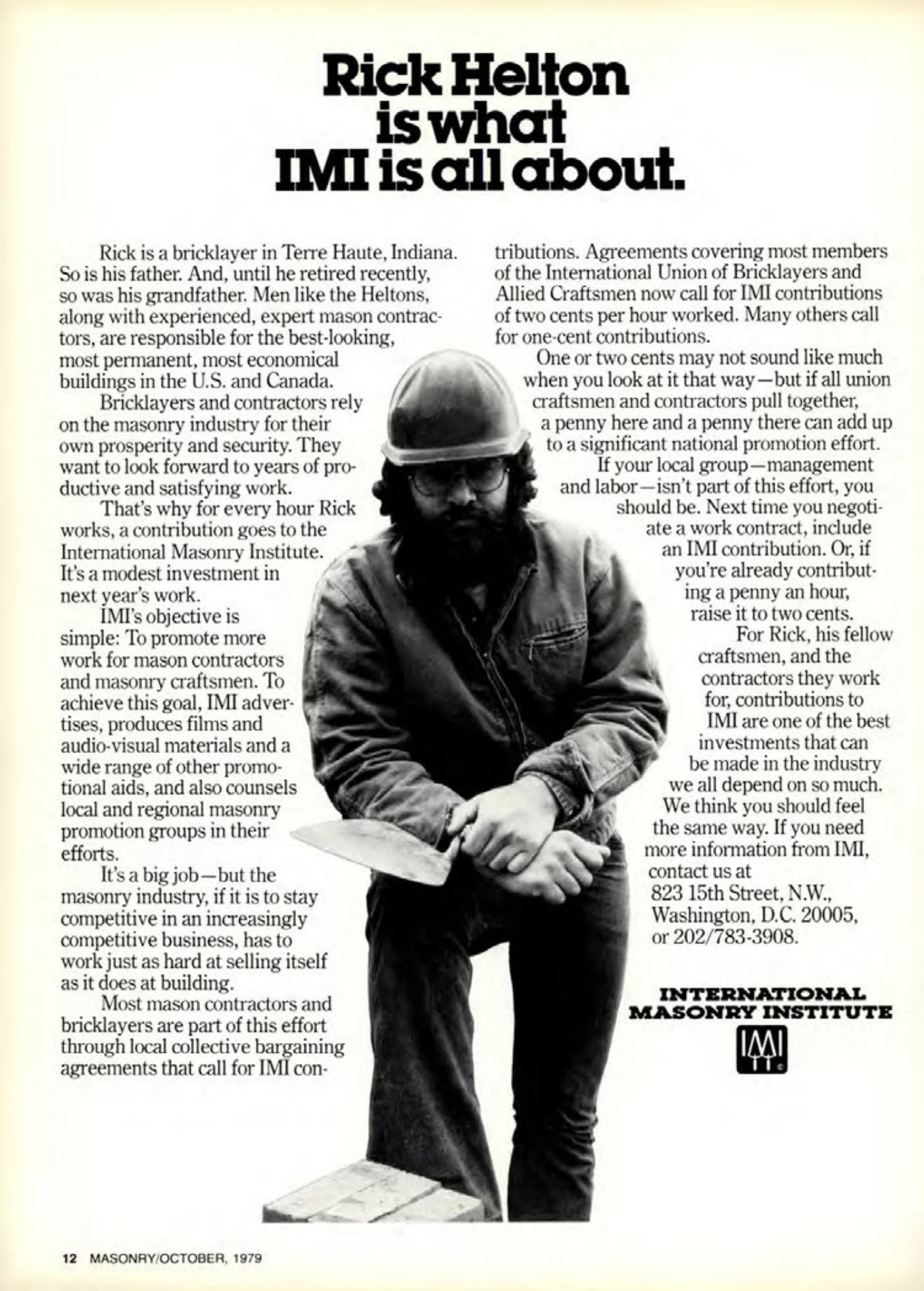 Masonry Magazine October 1979 Page. 12